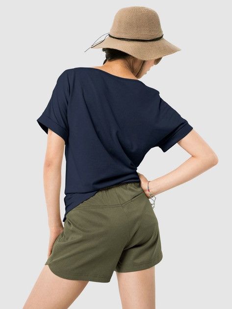 Jack Wolfskin Jack Wolfskin Womens Navy Blue SS T-Shirt Tropical Print Size M / US 6-8 / IT 42-44 - 2 Thumbnail