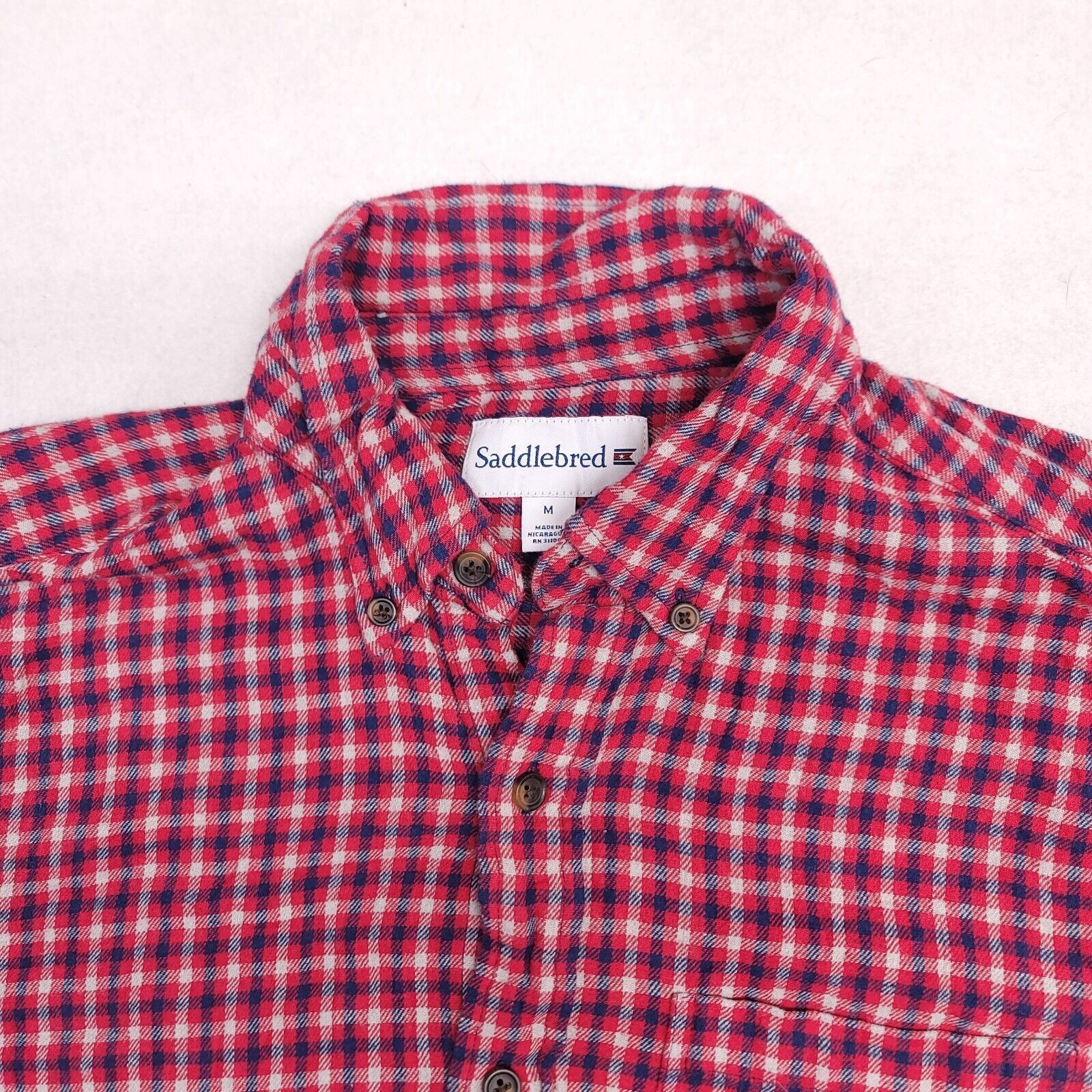 Saddlebred Saddlebred Tartan Flannel Button Up Shirt Mens Size Medium M Size US M / EU 48-50 / 2 - 1 Thumbnail