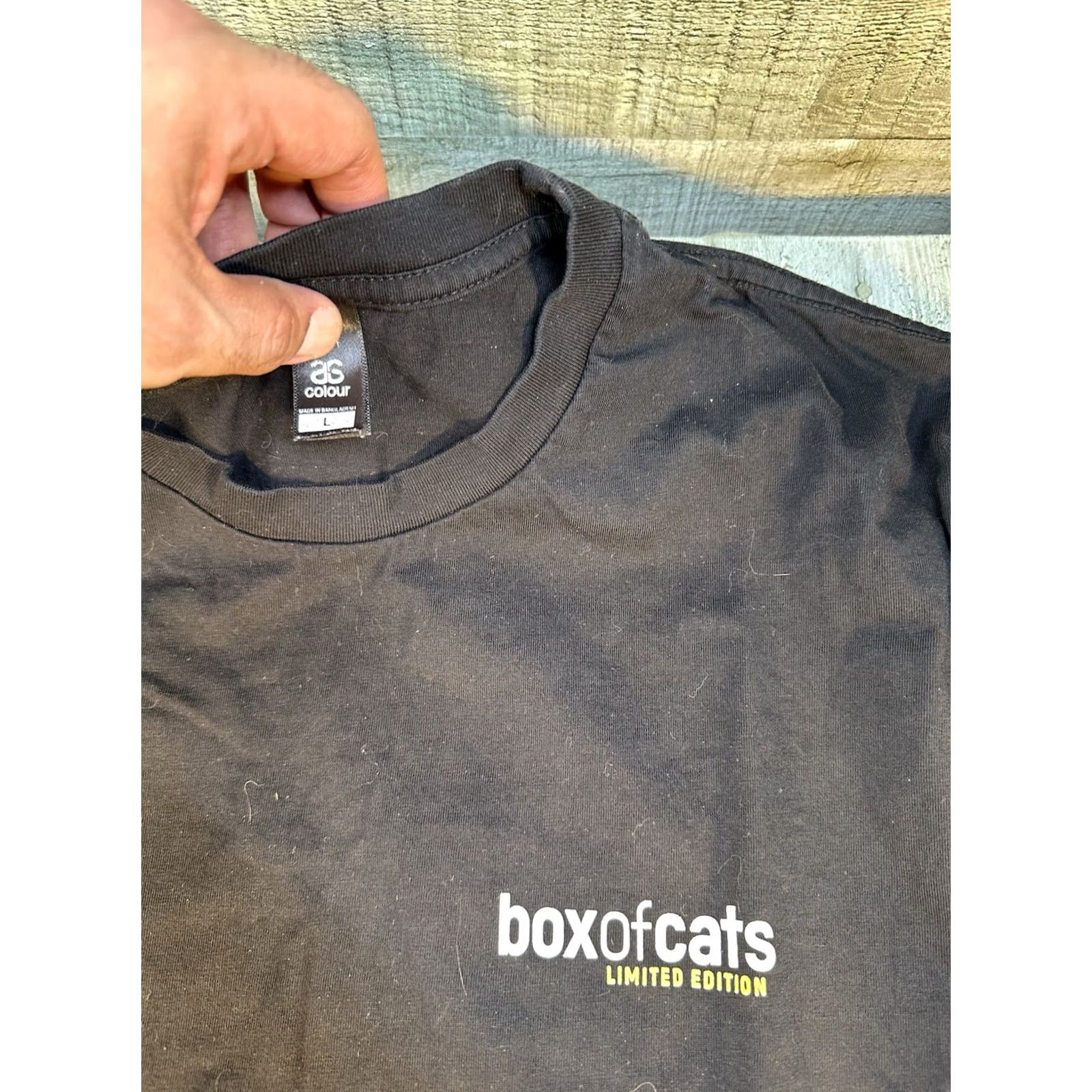 Vintage Box of Cats Limited Edition Tee Mens L Black Minimal Logo Streetwear Shirt Size US L / EU 52-54 / 3 - 2 Thumbnail