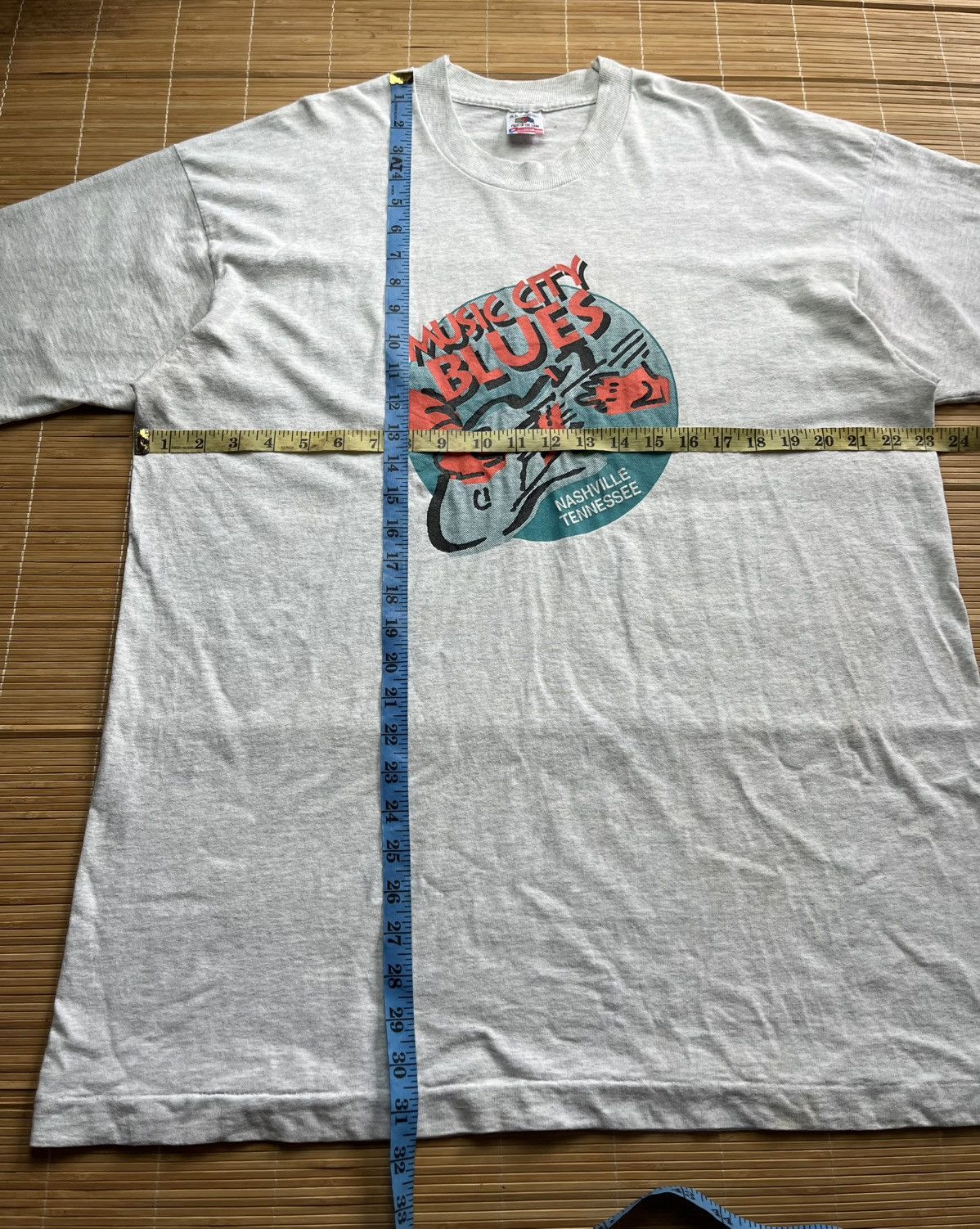 Vintage Vintage 90s Music city blues x wording t shirt Size US XL / EU 56 / 4 - 7 Thumbnail