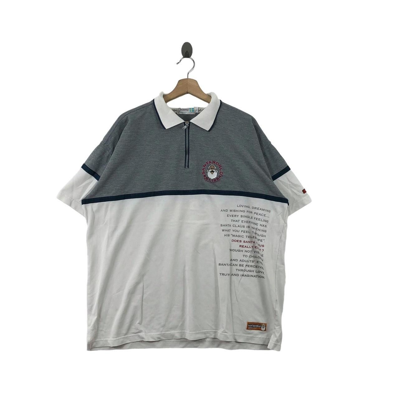 Vintage Vintage 1984 CAPTAIN SANTA Half Zipper Baggy Polo Tee Shirt Size 4XL / US 24-26 - 1 Thumbnail