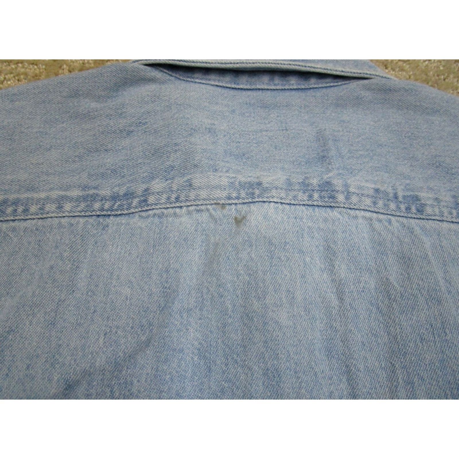 Harley Davidson Harley-Davidson Shirt Mens Small Blue Denim Button Up Embroidered USA 90s Vintage Shirt Size US S / EU 44-46 / 1 - 5 Thumbnail