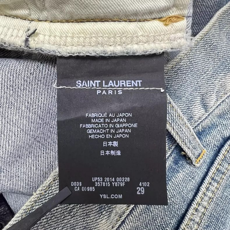 Saint Laurent Paris saint Laurent paris14fwD02 Jeans with claw mark erosion an Size US 29 - 4 Thumbnail