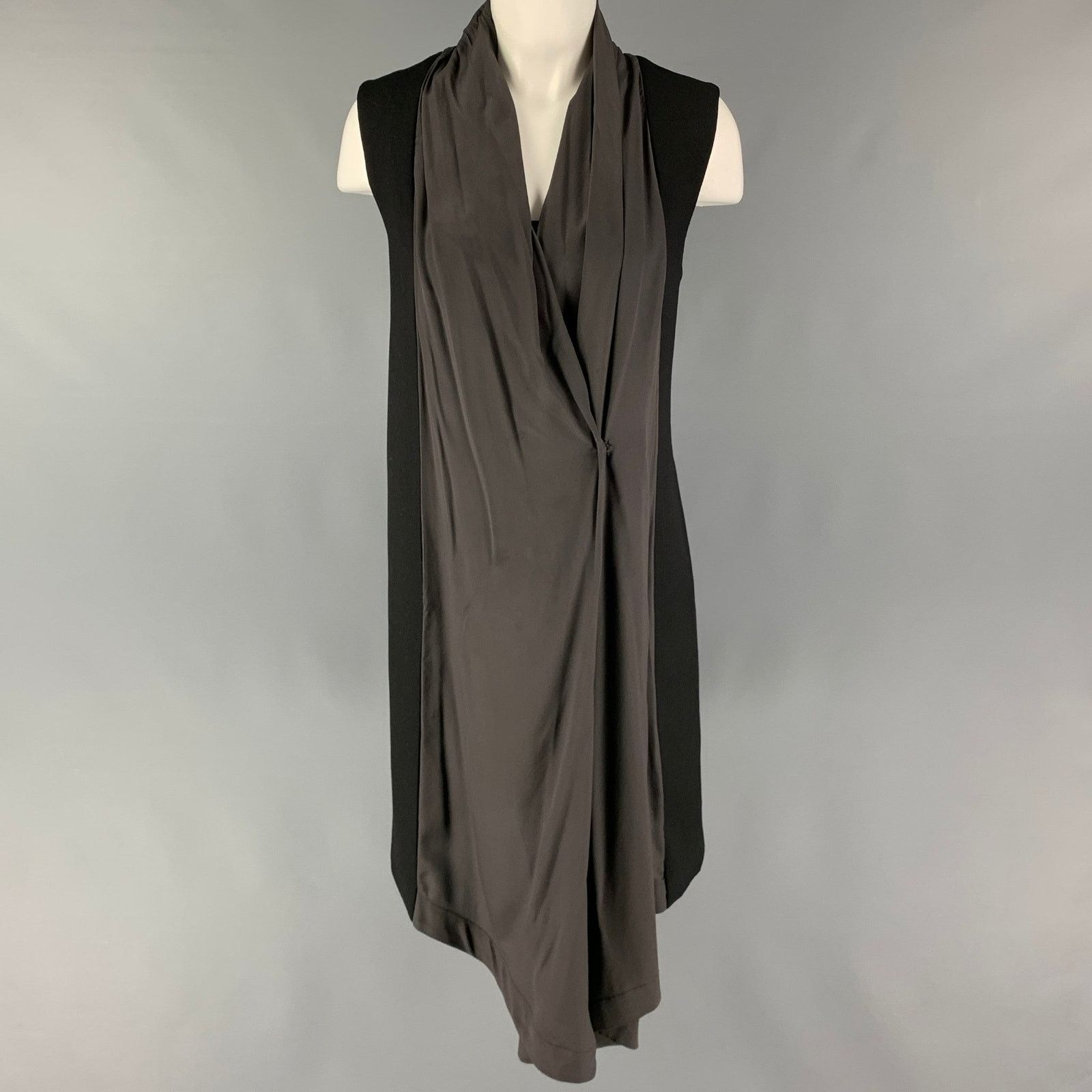 Other LUTZ HUELLE Size 4 Black Charcoal Wool Sleeveless Dress Size 27" / US 4 / IT 40 - 1 Thumbnail