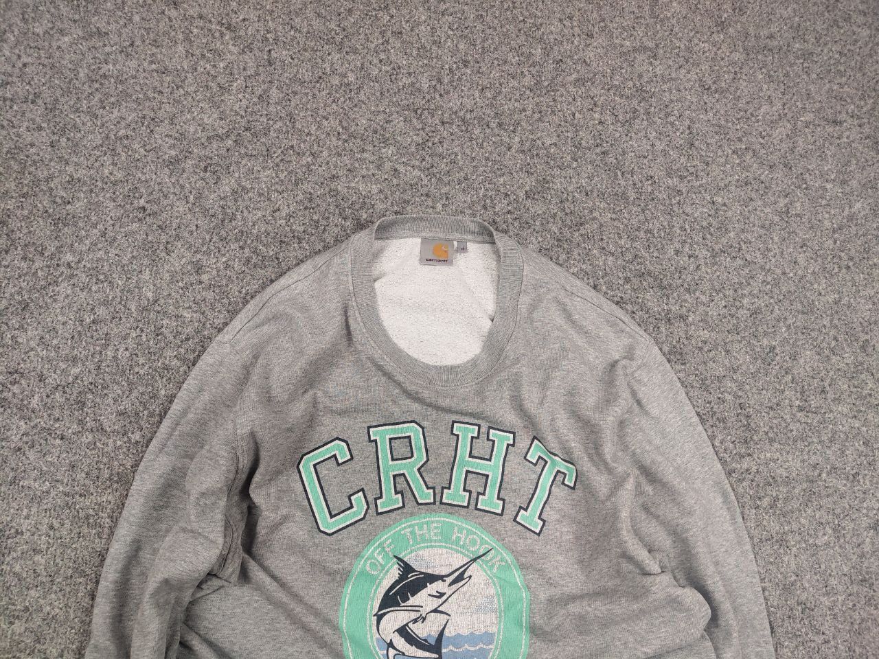 Carhartt Vintage Carhartt Camp Detroit Fish Logo Gray Sweatshirt Size US M / EU 48-50 / 2 - 4 Thumbnail
