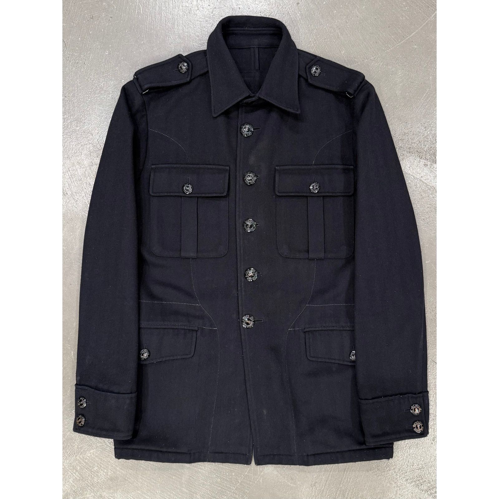 2000s Y S Lauren by Pilati wool officer military jacket