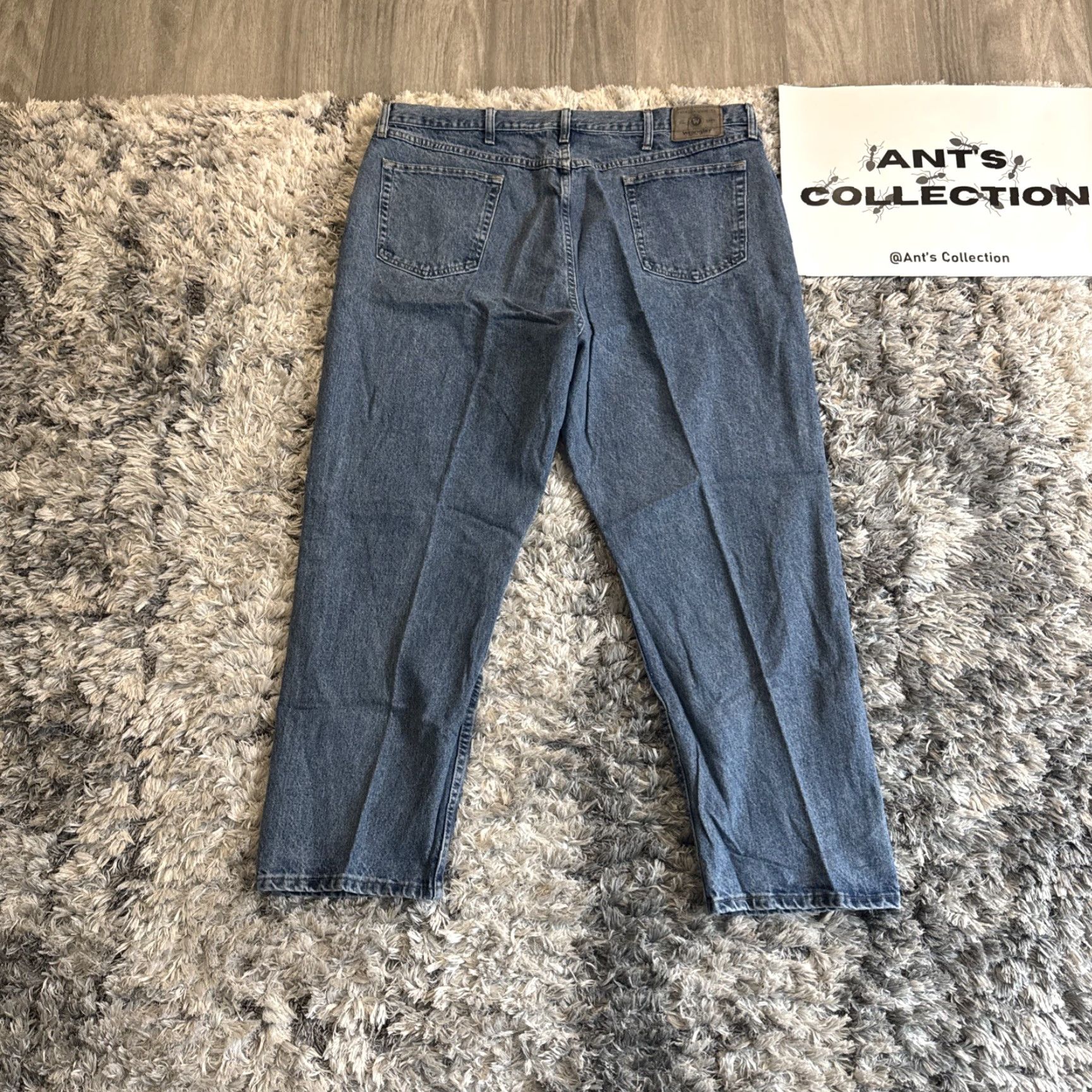 Wrangler VINTAGE Wrangler Jeans Men 44x30 Denim Workwear Casual Straight Blue Retro 00’s Mens Jeans Regular Size 44 Inseam 30 in Size US 44 / EU 60 - 2 Thumbnail