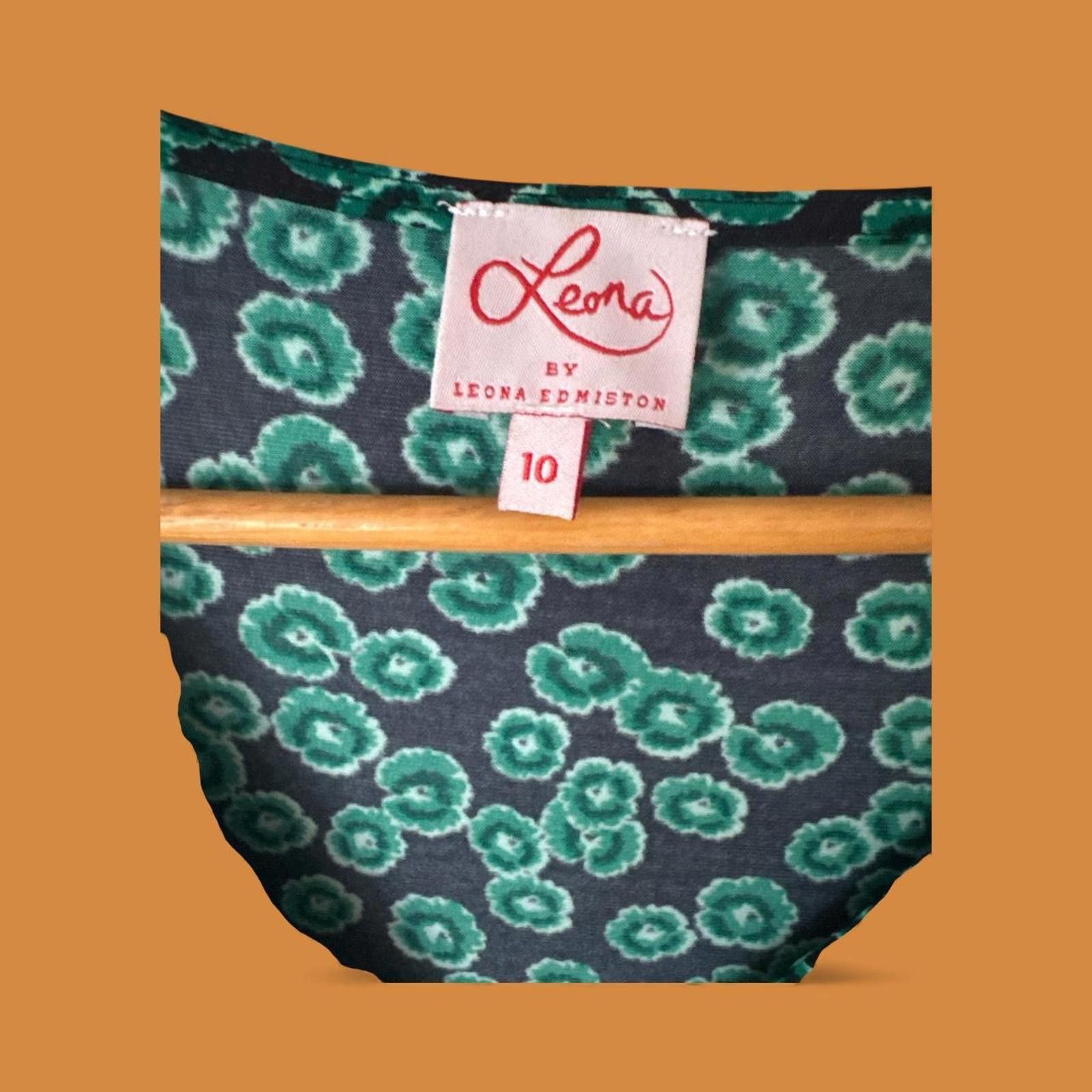 Other Leona Edmiston Green Print Wrap Dress – Size 10 Size M / US 6-8 / IT 42-44 - 4 Thumbnail
