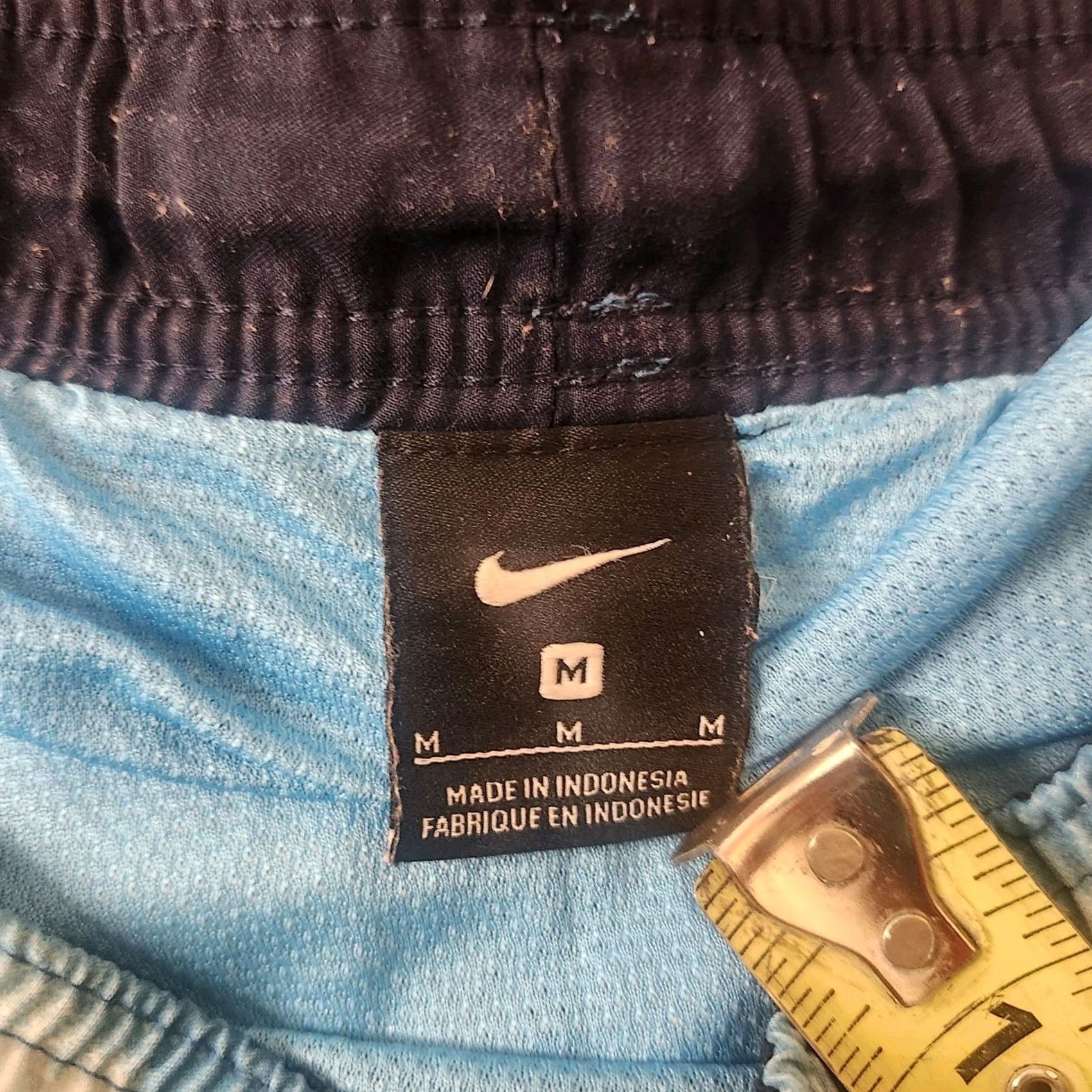 Nike Nike Swim Trunks Mens Medium Blue Gradient Board Shorts Drawstring Size US 31 - 7 Thumbnail