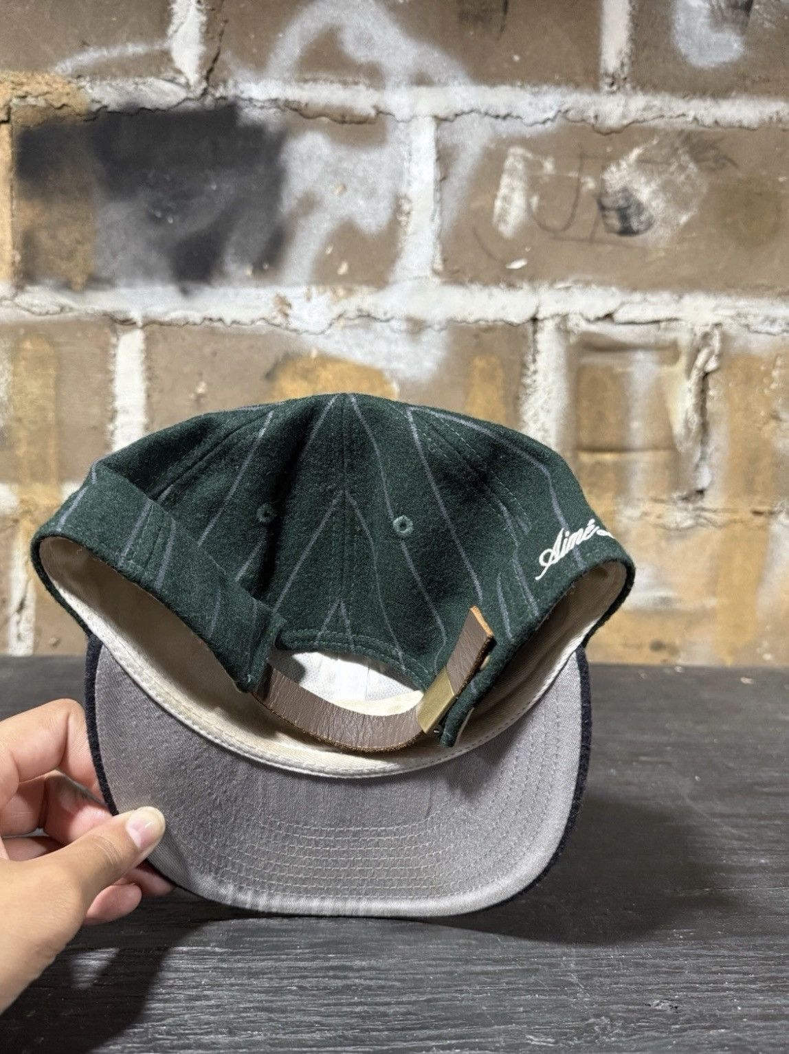 Aime Leon Dore × New Era Aime Leon Dore MLB New Era Baseball Cap Green Blue Pinstripe Size ONE SIZE - 5 Thumbnail