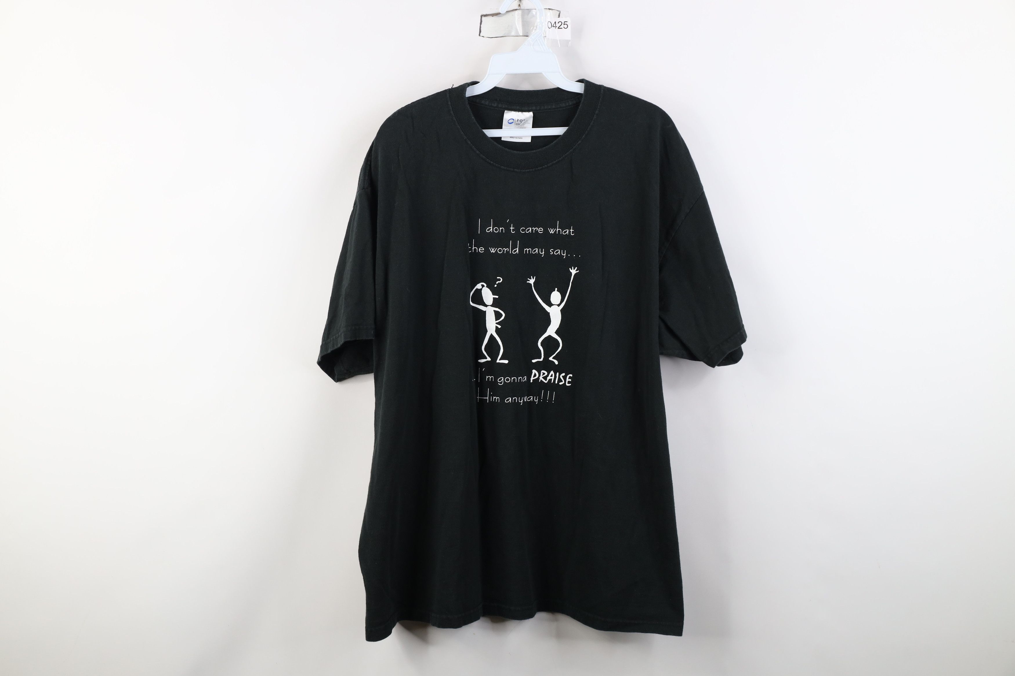 Vintage Vintage Y2K Christian Gonna Praise Him Anyway Jesus T-Shirt Size US XL / EU 56 / 4 - 1 Thumbnail