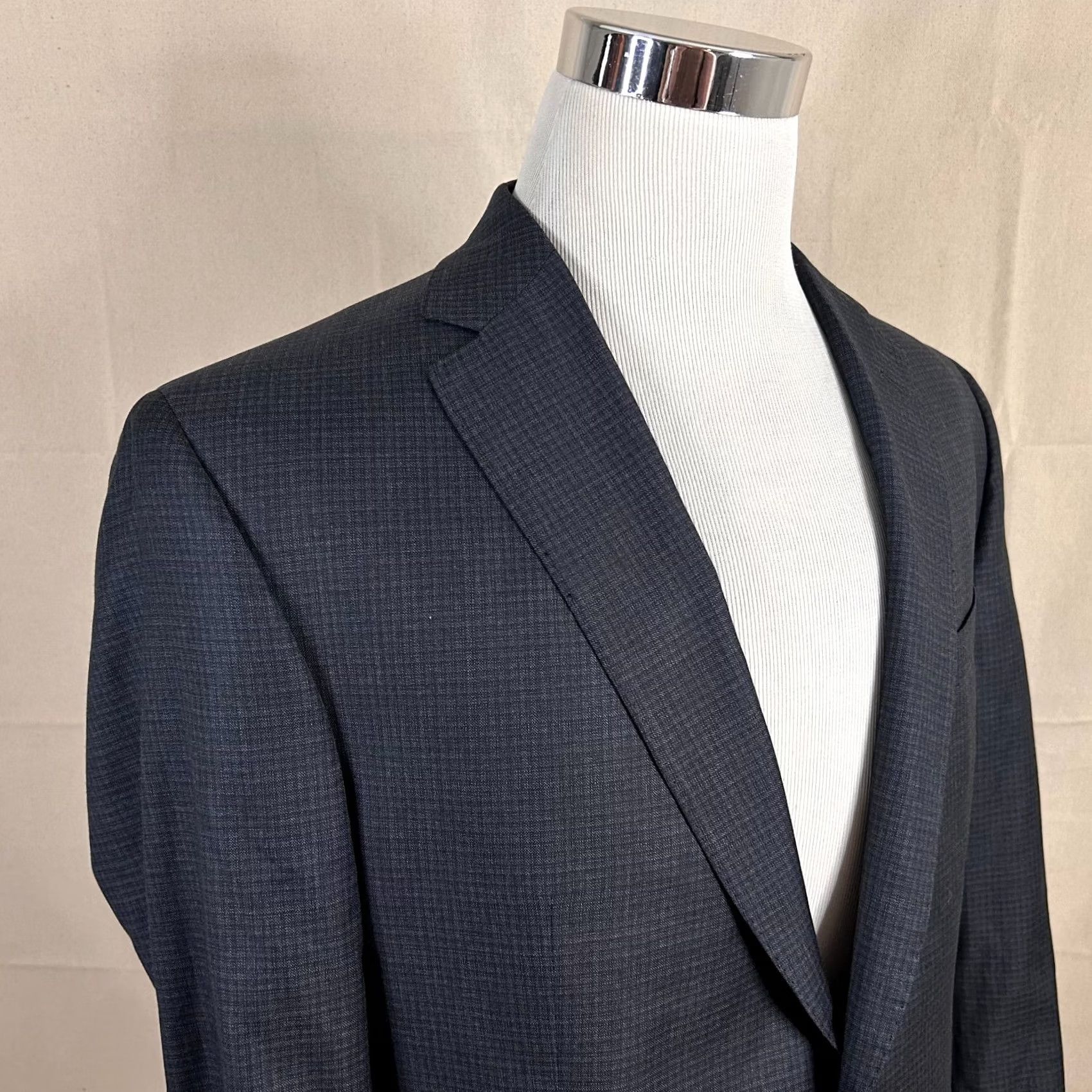 David Donahue David Donahue Sport Coat 44R Gray Wool Plaid Two-Button Double-Vented Jacket Men's Regular Size US XS / EU 42 / 0 - 2 Thumbnail