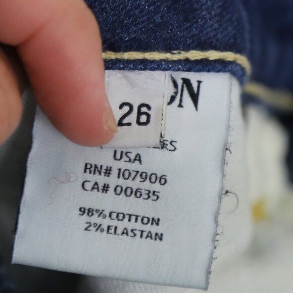 Hudson Hudson Jeans Blue Skinny Cropped Rolled Cuff Raw Hem Size 30" / US 8 / IT 44 - 7 Thumbnail