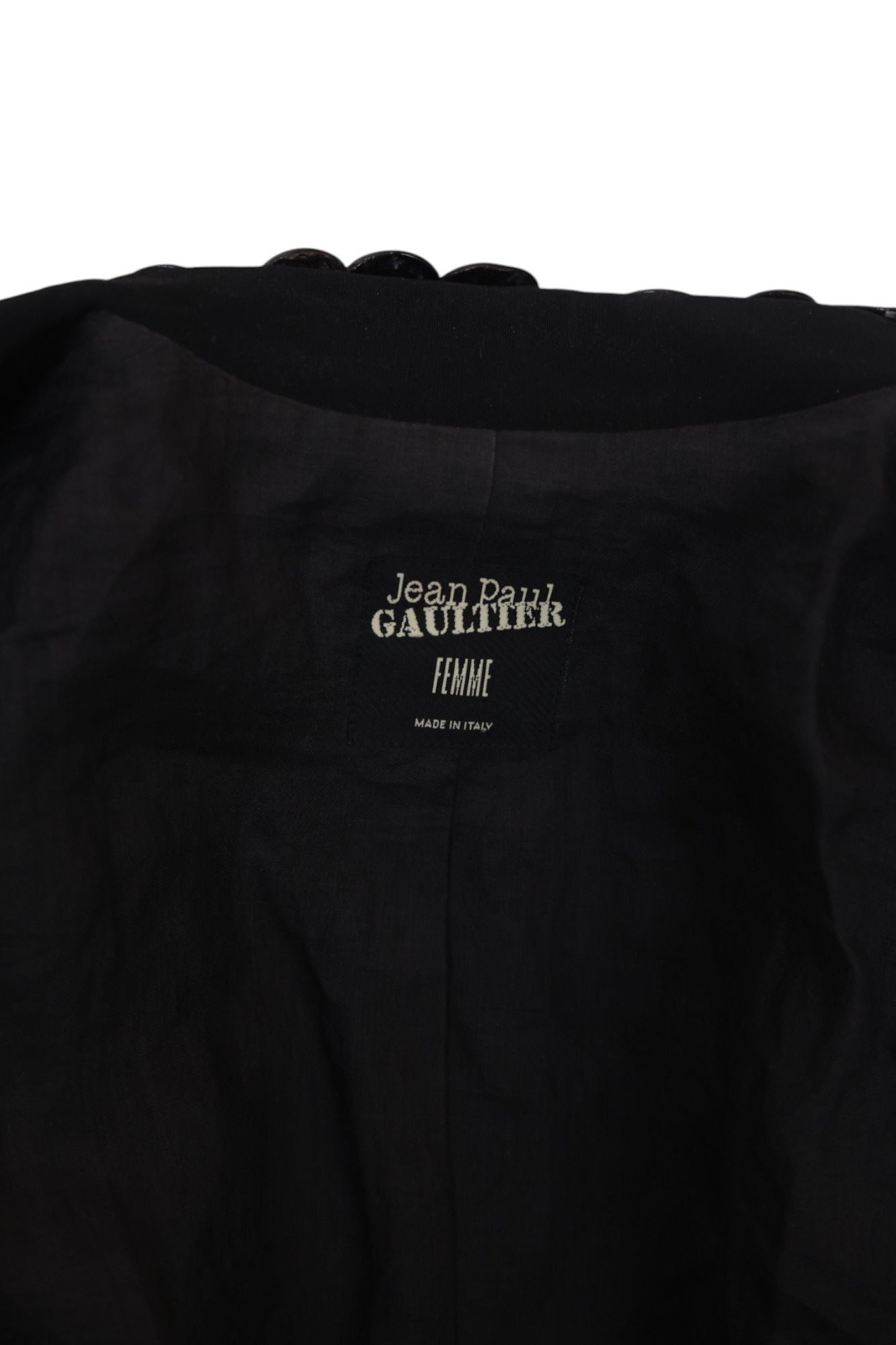Jean Paul Gaultier S/S 2003 Black wool button embellished blazer Size S / US 4 / IT 40 - 10 Thumbnail