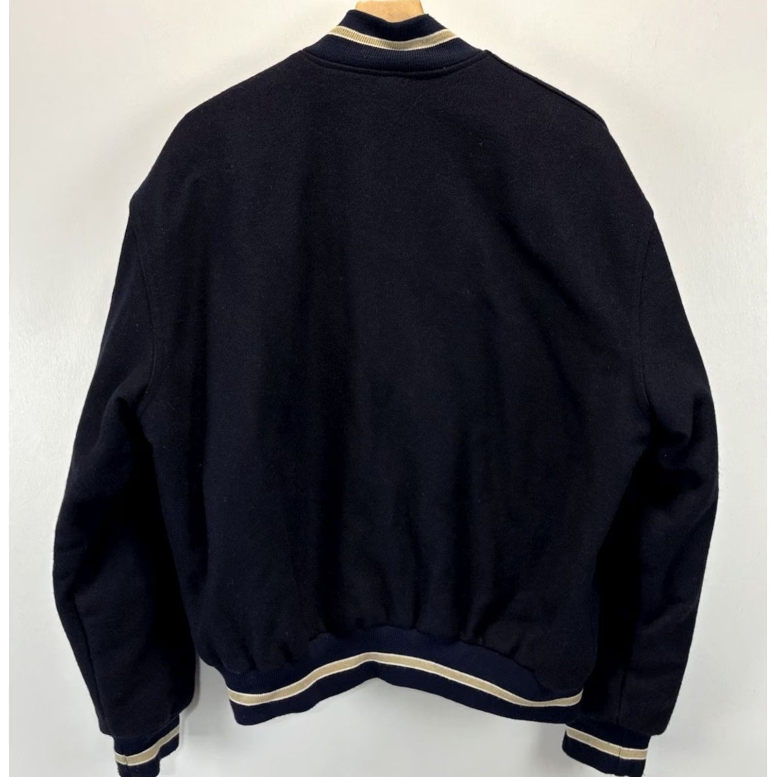 Vintage VINTAGE Design Original Wool Bomber Jacket Men’s XL Navy USA Varsity Preppy USA 90s College Mens XL Navy Bomber Jacket Size US XL / EU 56 / 4 - 3 Thumbnail