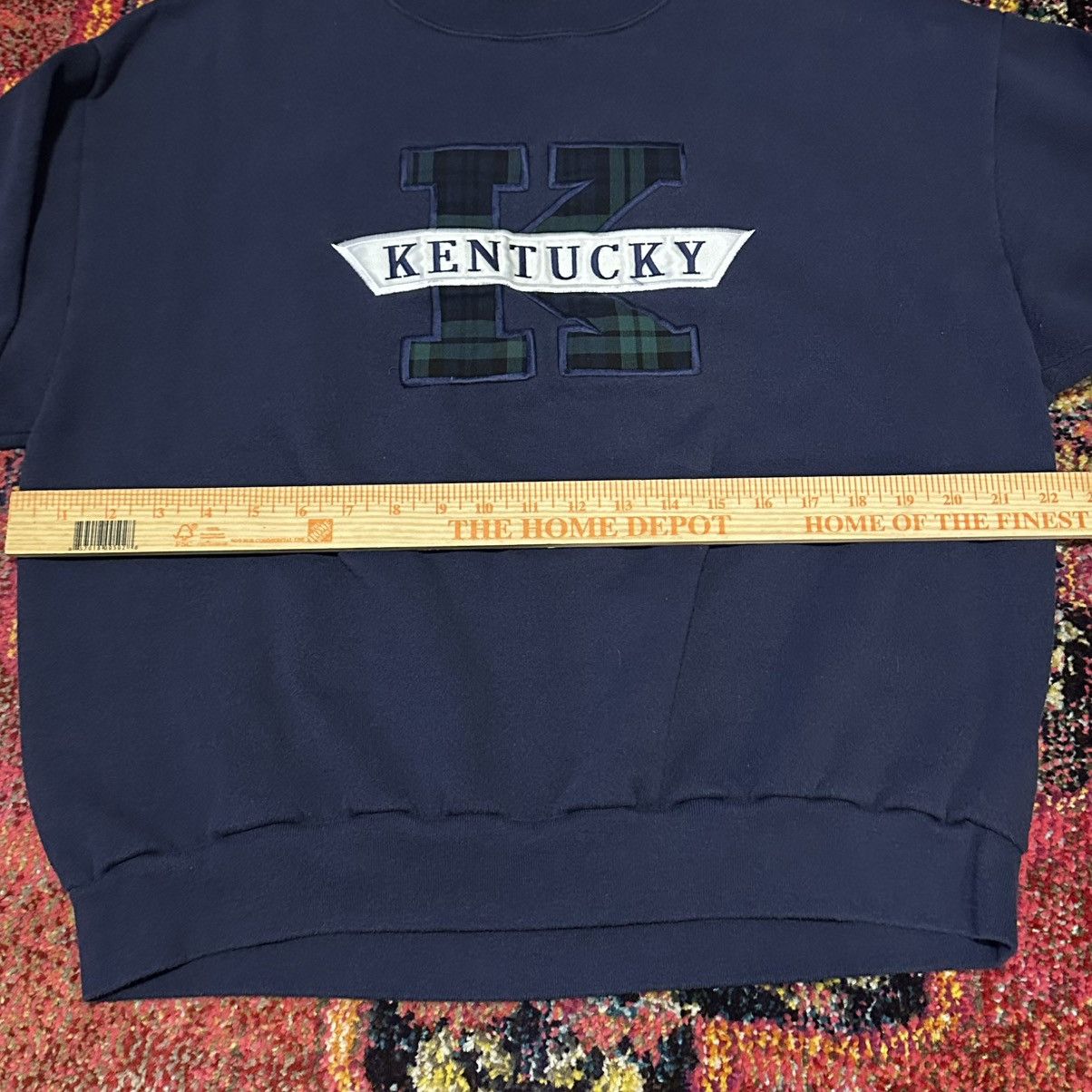 Vintage Vintage 90s Kentucky Plaid Varsity Crewneck Sweatshirt XL Size US XL / EU 56 / 4 - 4 Thumbnail