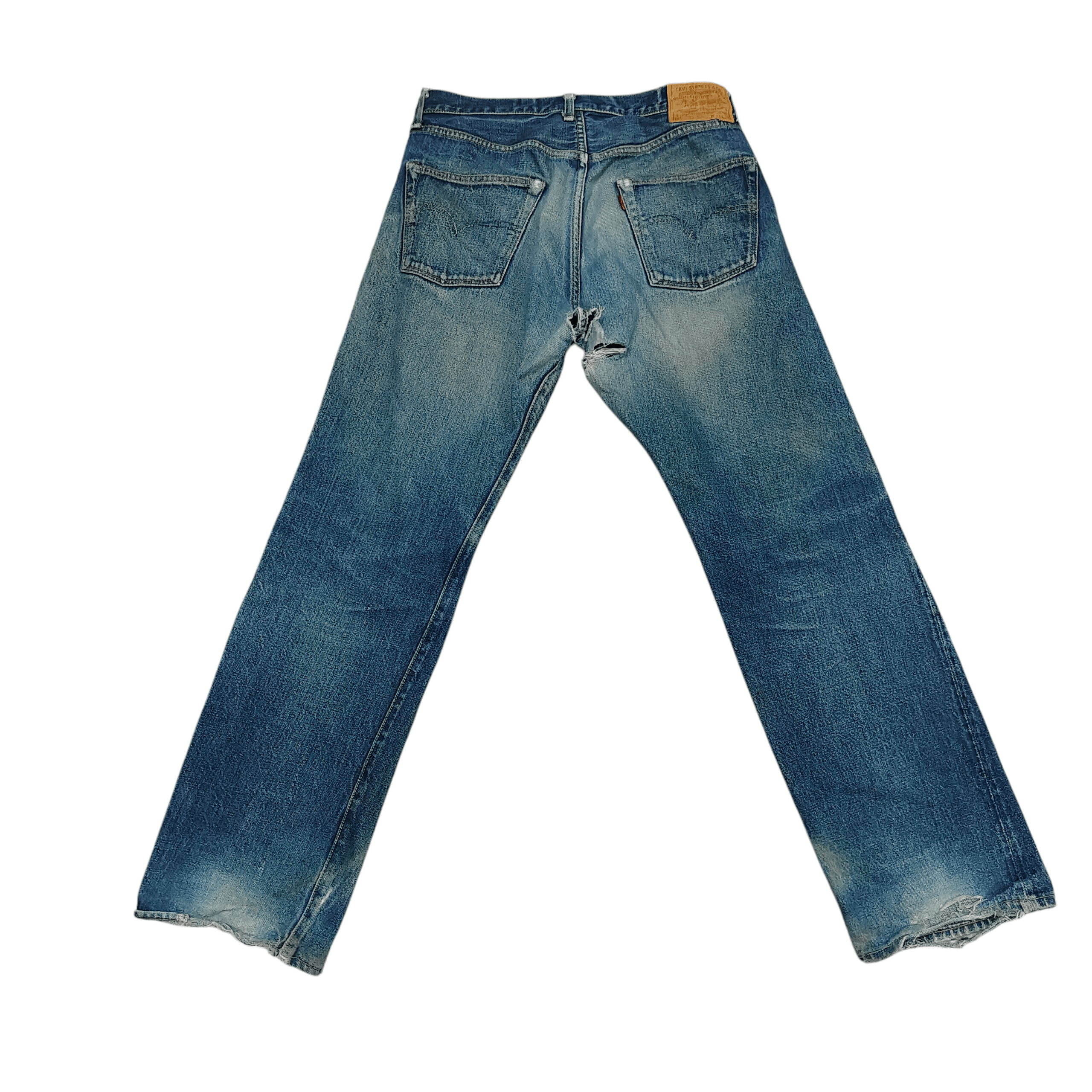 Levi's Vintage 90s Levi's 501xx Big E Distressed Selvedge Jean Size US 32 / EU 48 - 2 Thumbnail