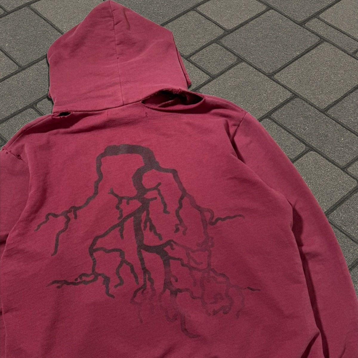 Raf Simons AW02 Raf Simons Red Virginia Creeper Roots Hoodie Size US S / EU 44-46 / 1 - 2 Thumbnail