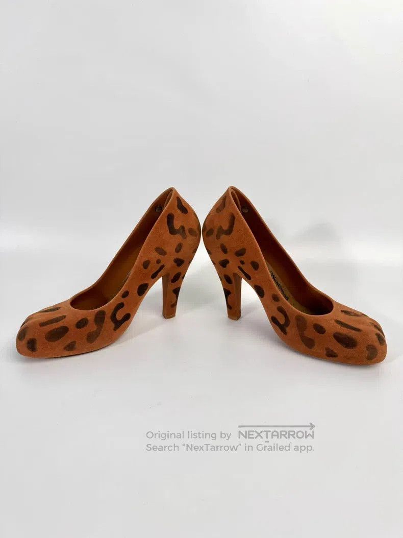 Vivienne Westwood Vivienne Westwood Orange Cat Paw Velvet High Heel Shoes Size US 4.5 / IT 34.5 - 6 Thumbnail