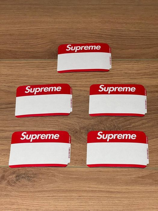 Supreme best sale name badge