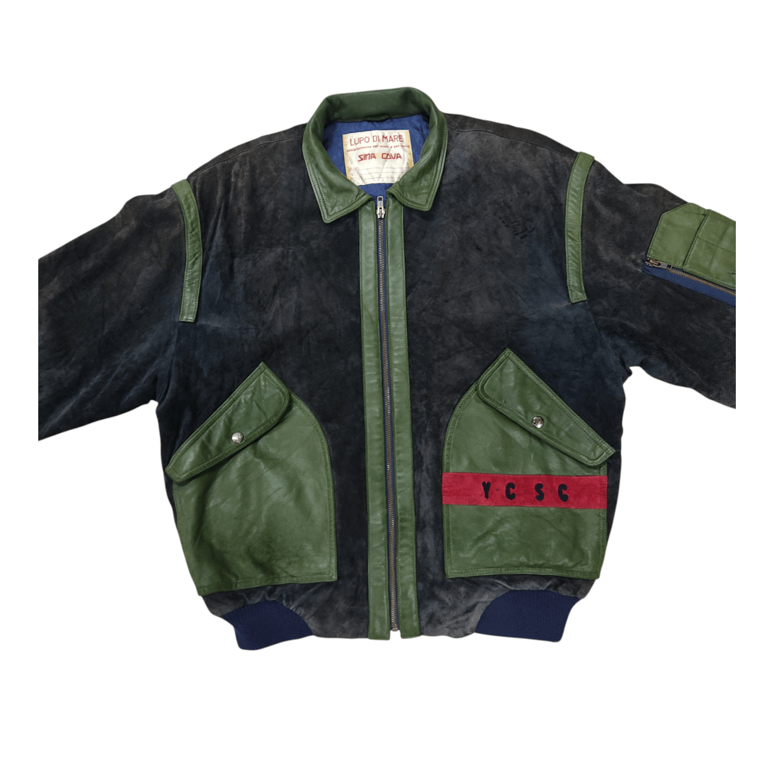 Pelle Pelle Sina Cova Suede Leather Back Hit Stadium Jacket Size US L / EU 52-54 / 3 - 6 Thumbnail