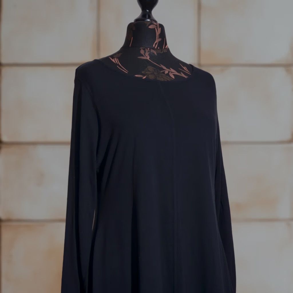 Vintage TOAST Black Asymmetric Tunic Dress Long Sleeve Flowy Minimalist Women UK14 Dress Mens? Size XL / US 12-14 / IT 48-50 - 1 Thumbnail