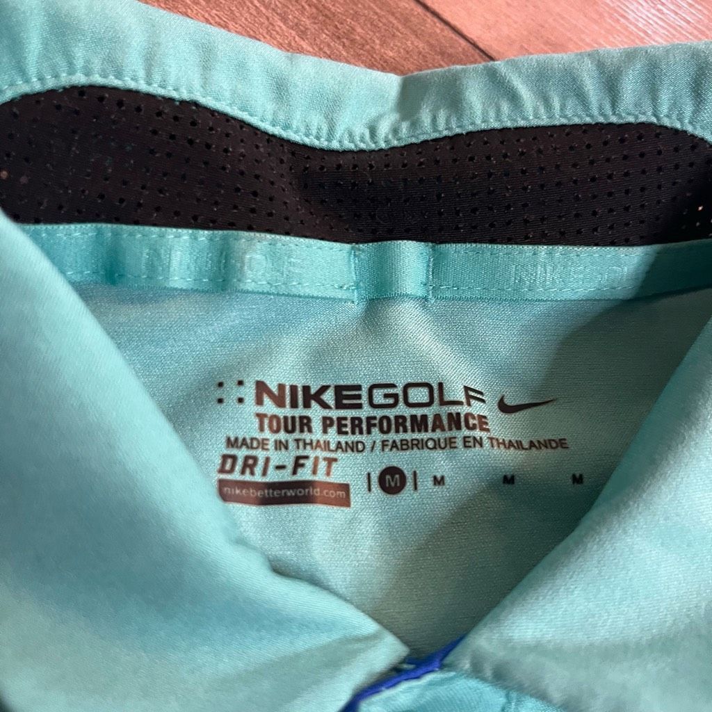 Nike Nike Golf Blue Athletic Casual Polo Men Medium Bin J-34 Size US M / EU 48-50 / 2 - 3 Thumbnail