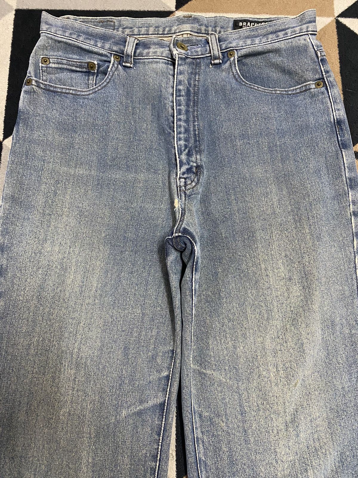 Japanese Brand Vintage Japanese Brappers Blue Wash Distressed Loose Jeans Size US 29 - 3 Thumbnail