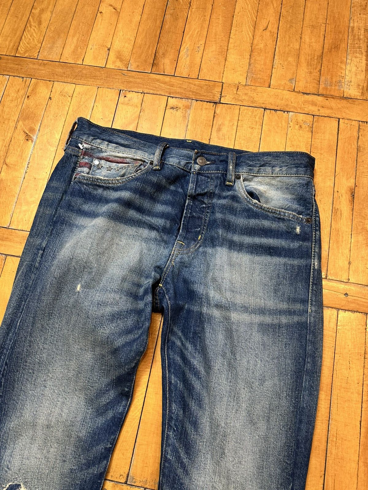 Denim & Supply Ralph Lauren 🔥 FW14 Denim Supply Ralph Lauren Distressed Denim Jeans Pant Size US 33 - 5 Thumbnail