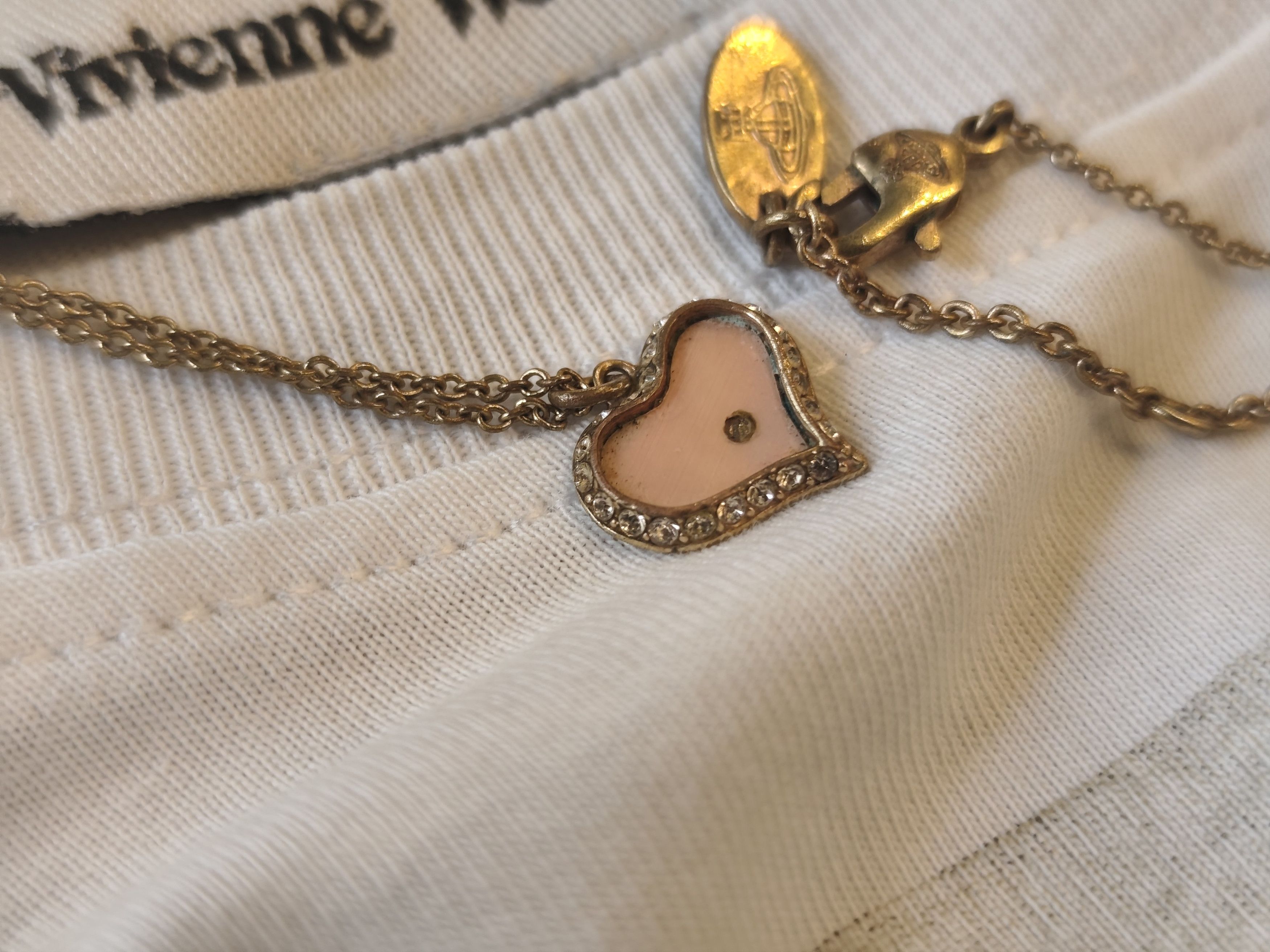 Vivienne Westwood Vivienne Westwood Petra Heart Gold/Pink Necklace Pendant Size ONE SIZE - 4 Thumbnail
