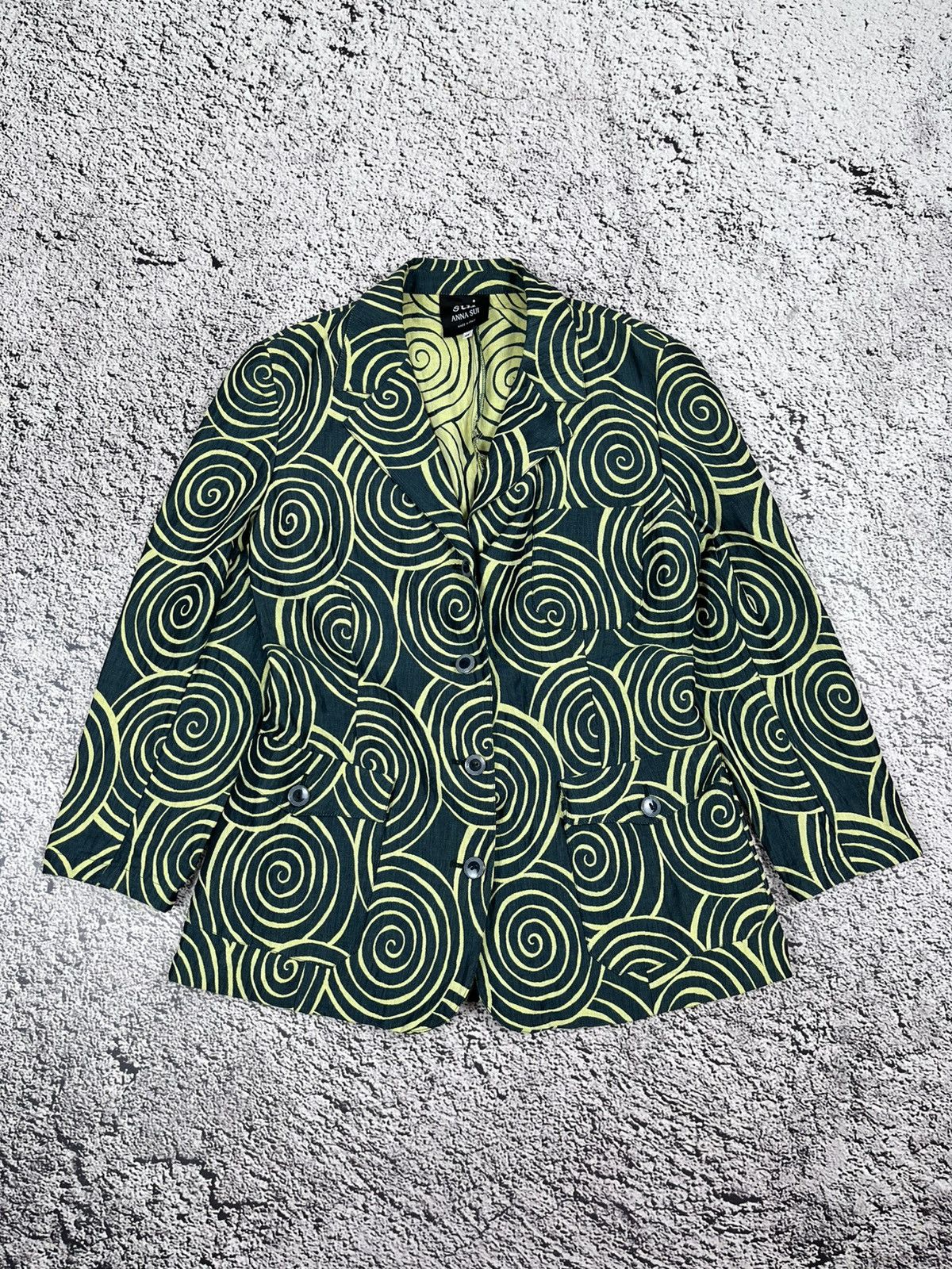 Anna Sui Vintage 90s Anna Sui Abstract Luxury Blazer size 46 Size L / US 10 / IT 46 - 1 Thumbnail