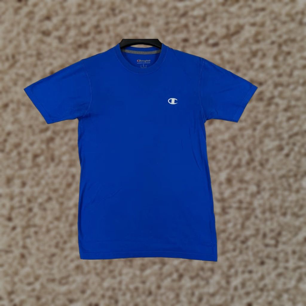Champion Champion Shirt Mens Small Blue Logo Short Sleeve Crew Neck 100% Cotton Size US S / EU 44-46 / 1 - 1 Thumbnail