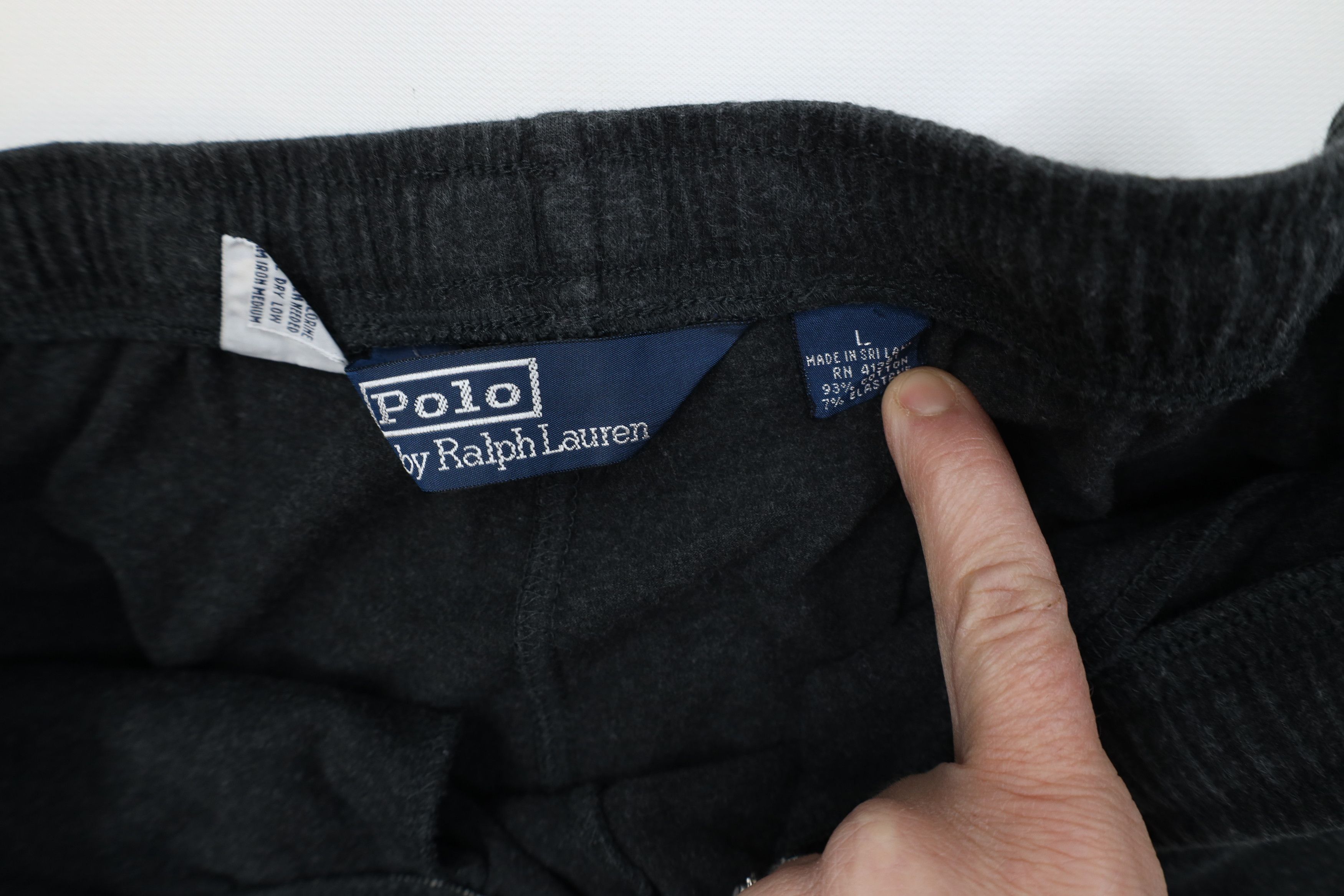 Ralph Lauren Vintage 90s Ralph Lauren Block Letter Wide Leg Sweatpants Size US 36 / EU 52 - 9 Thumbnail