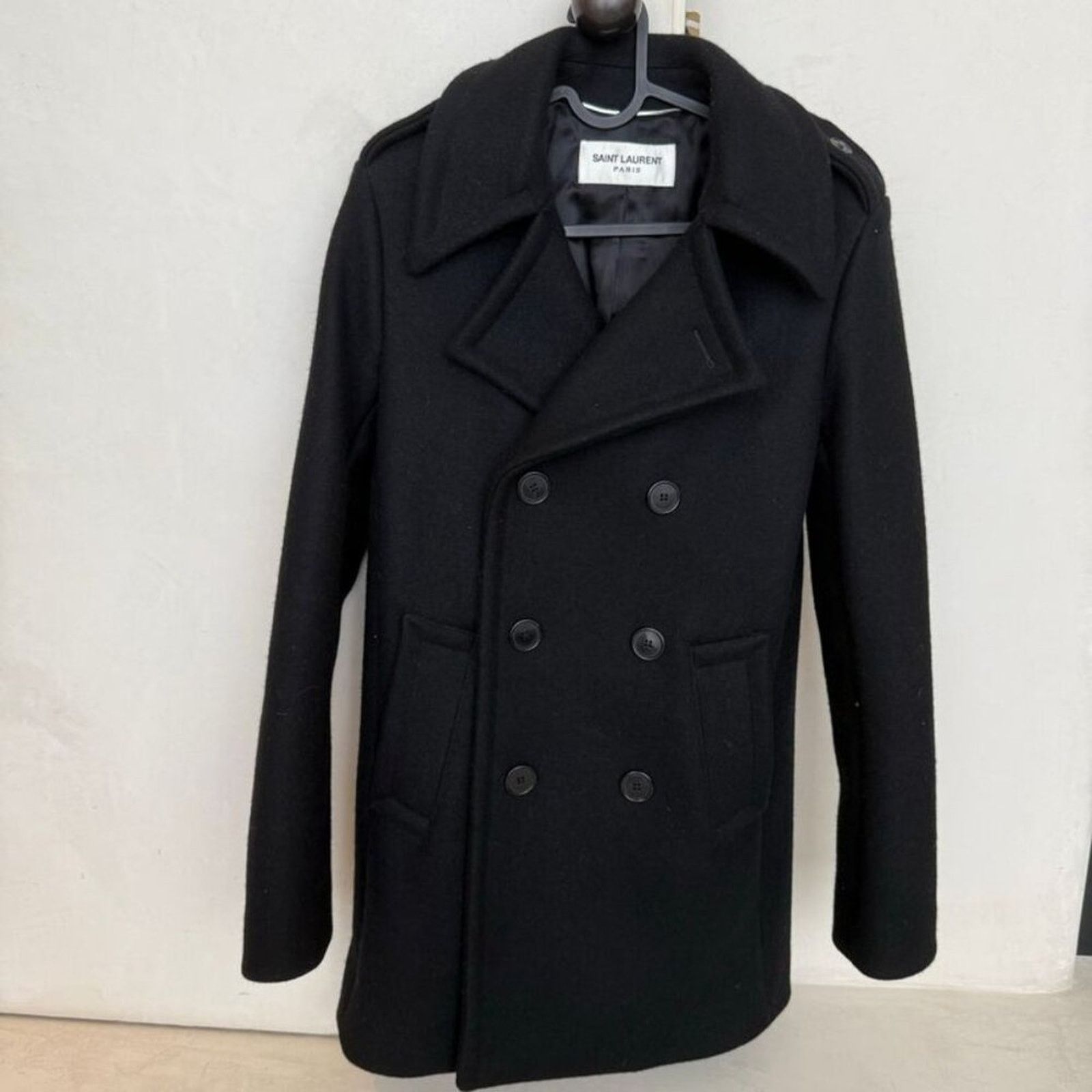 Saint Laurent Paris SAINT LAURENT Double-breasted peacoat in wool Size M / US 6-8 / IT 42-44 - 2 Thumbnail