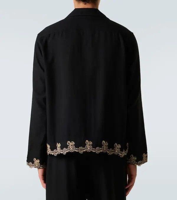 Bode o1mle0226 Laurelist Overshirt in Black Size US M / EU 48-50 / 2 - 4 Thumbnail