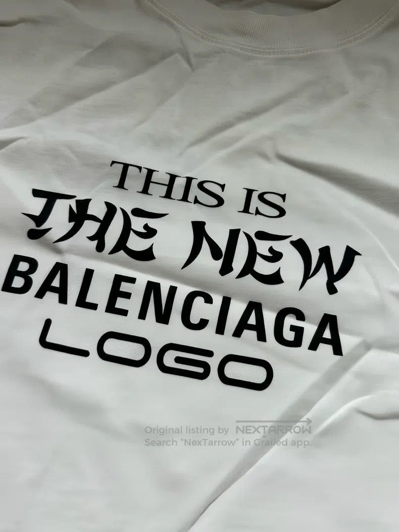 Balenciaga Balenciaga Asymmetrical Logo T-Shirt Short Sleeve Size US XS / EU 42 / 0 - 3 Thumbnail