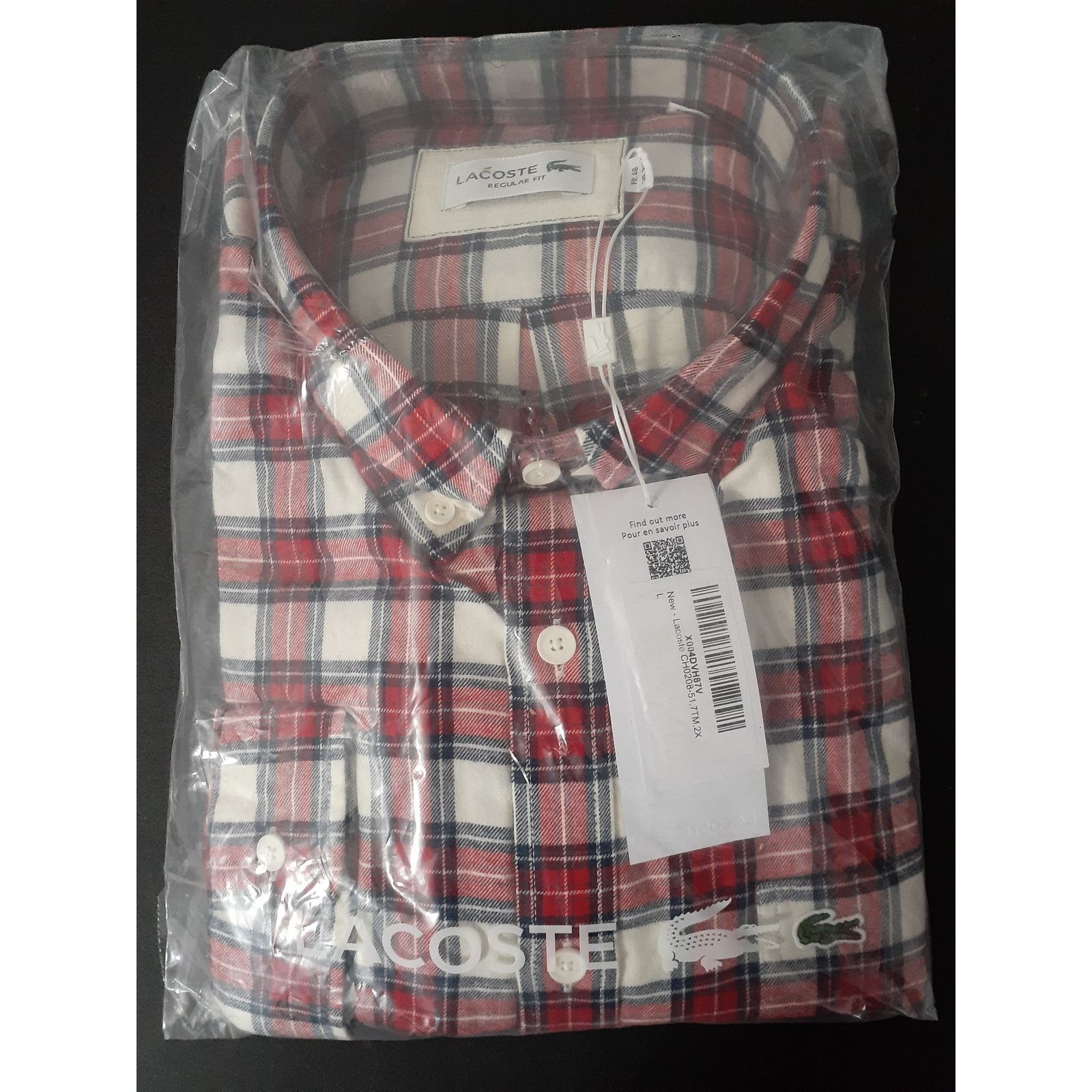 Lacoste Lacoste Men's Classic Long Sleeve Checkered Woven Shirt 2XL Size US XXL / EU 58 / 5 - 3 Thumbnail