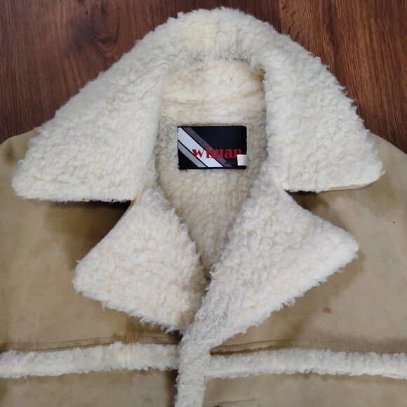 Other Vintage Wiman Western Shearling Suede Leather Coat Jacket Size US M / EU 48-50 / 2 - 2 Thumbnail