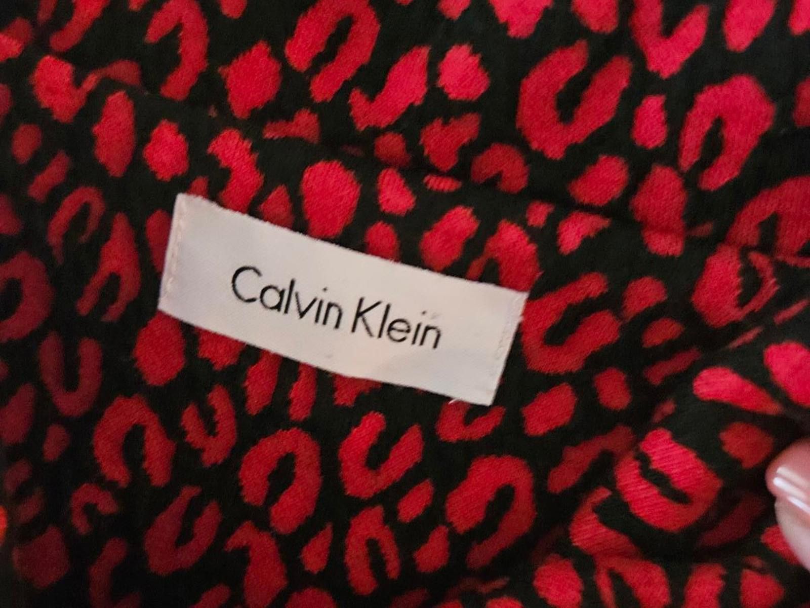 Calvin Klein Calvin Klein Stylish Red Leopard Print Sleeveless Dress H114 Size S / US 4 / IT 40 - 5 Thumbnail