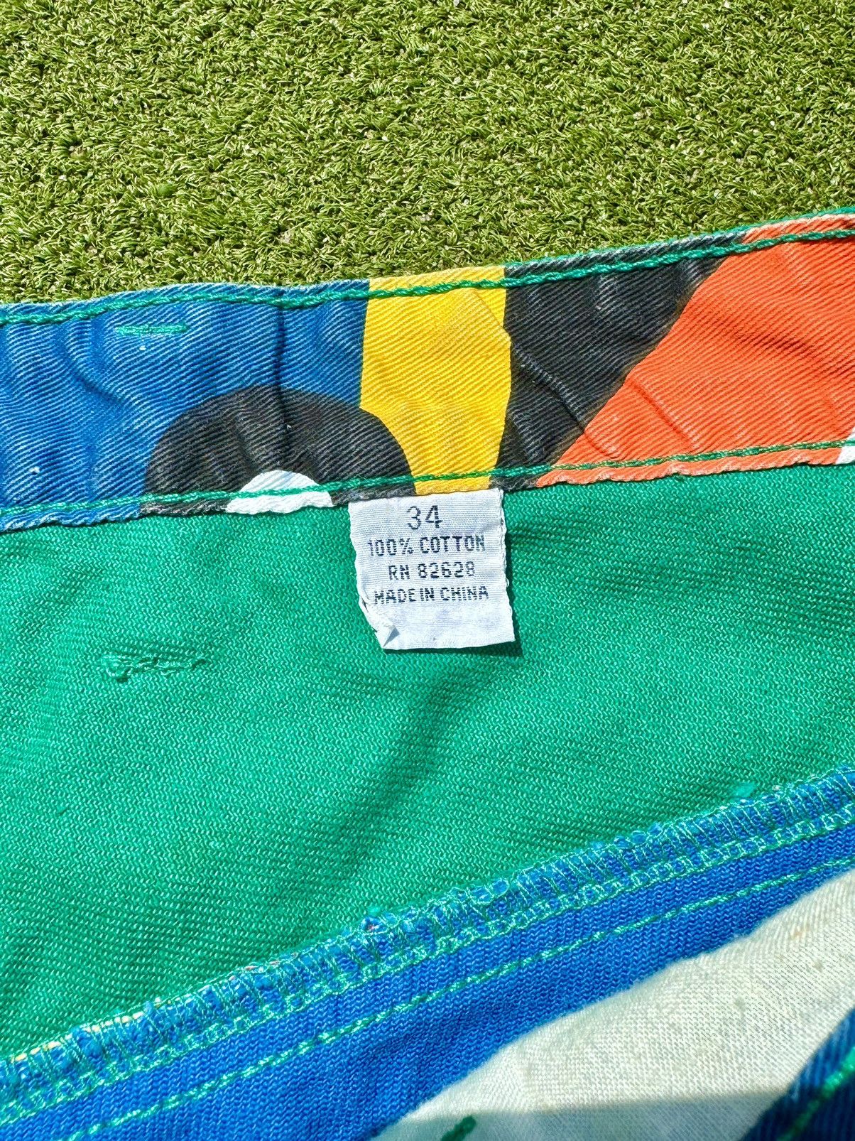 Vintage 1990’s Vintage Bohemian Boho Tribal Funky Hippie Denim Jeans Size US 34 / EU 50 - 11 Thumbnail