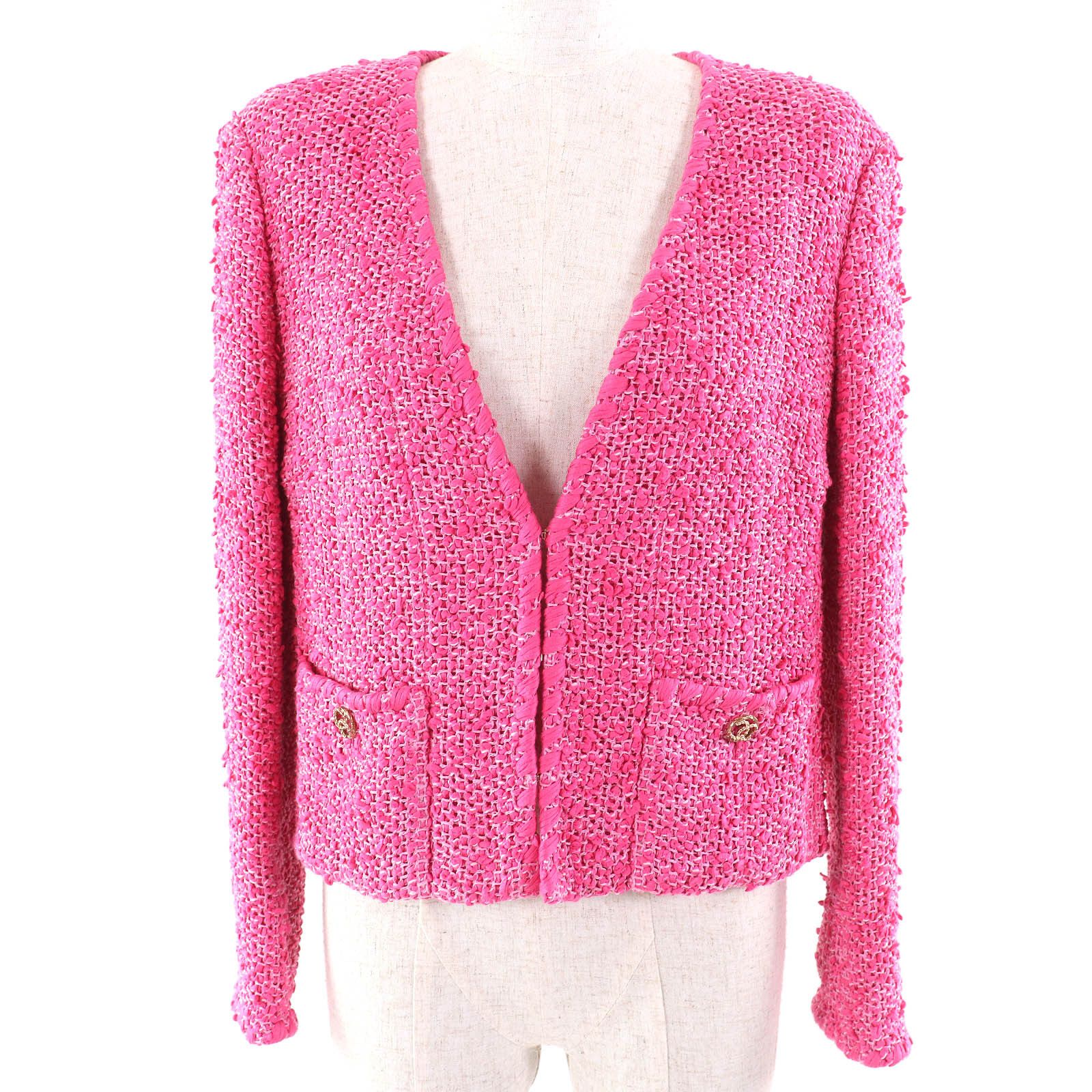 Chanel Chanel Chanel COCO Mark Tweed Cotton Jacket Cotton Outerwear P70041 Size ONE SIZE - 1 Thumbnail