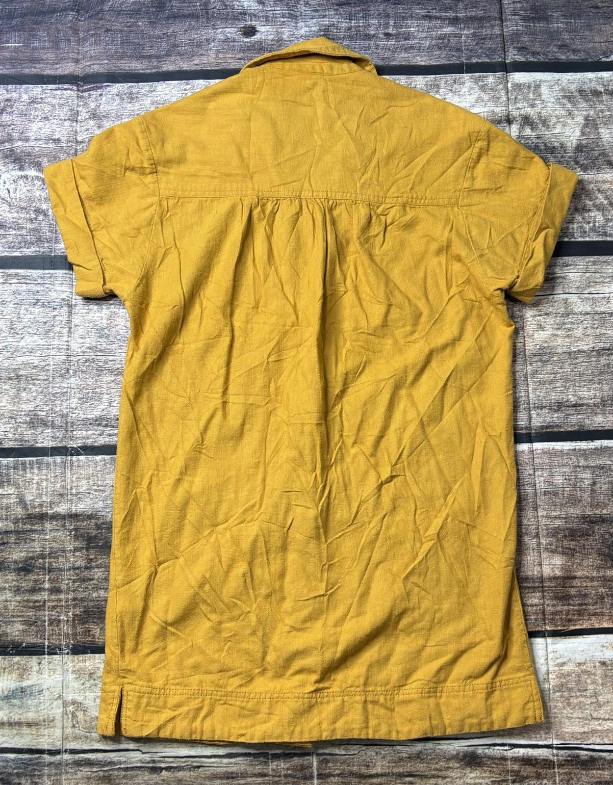 Other Anthropologie Pilcro Mini Shirt Dress Linen Blend Yellow XXS Size XS / US 0-2 / IT 36-38 - 3 Thumbnail