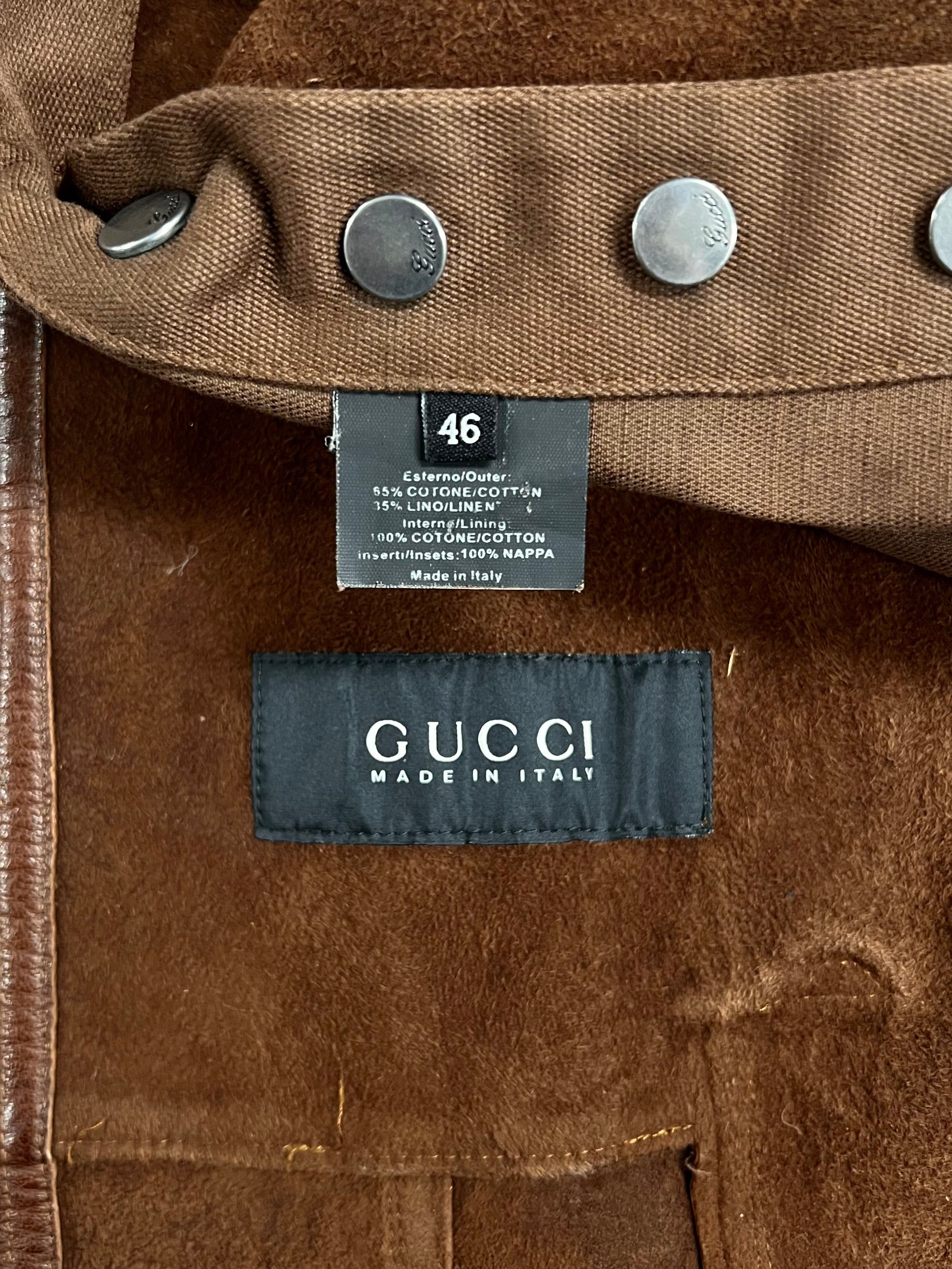 Gucci 2000s Gucci Collared Leather Western Button Snap Shirt Size US S / EU 44-46 / 1 - 4 Thumbnail