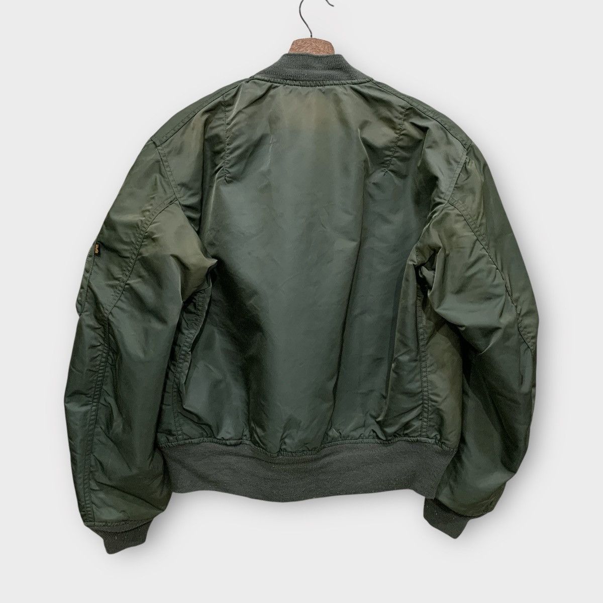 Alpha Industries Vintage USAF MA 1 Reversible Flight Bomber Jacket Size US M / EU 48-50 / 2 - 2 Thumbnail