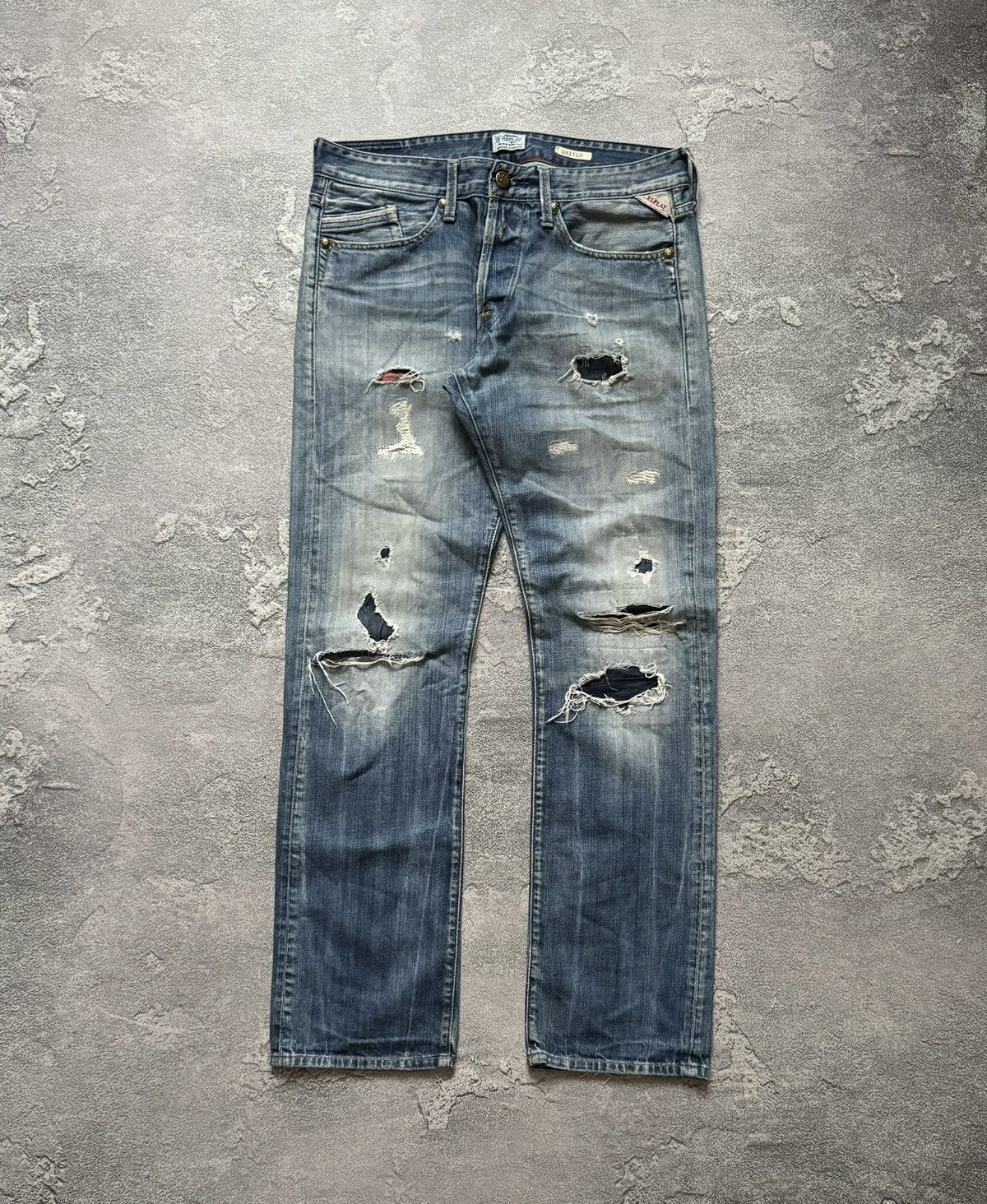Replay Replay 32/32 waitom distressed denim pant trouser Jean chino Size US 32 / EU 48 - 6 Thumbnail