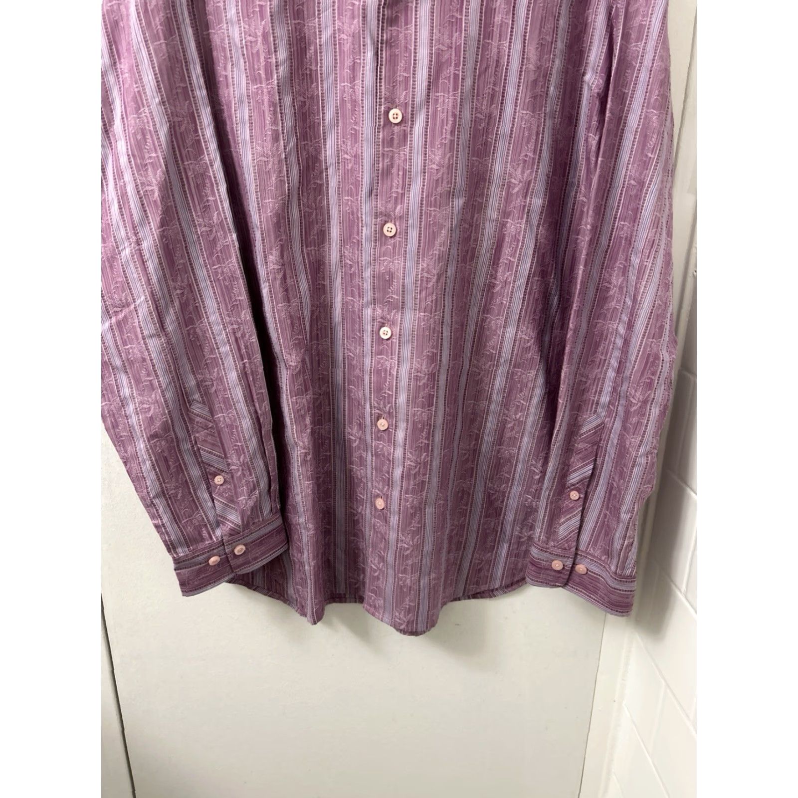 Tommy Bahama Tommy Bahama Shirt Mens M Pink Silk Striped Button-Down L/S Casual Workwear Travel Size US M / EU 48-50 / 2 - 3 Thumbnail
