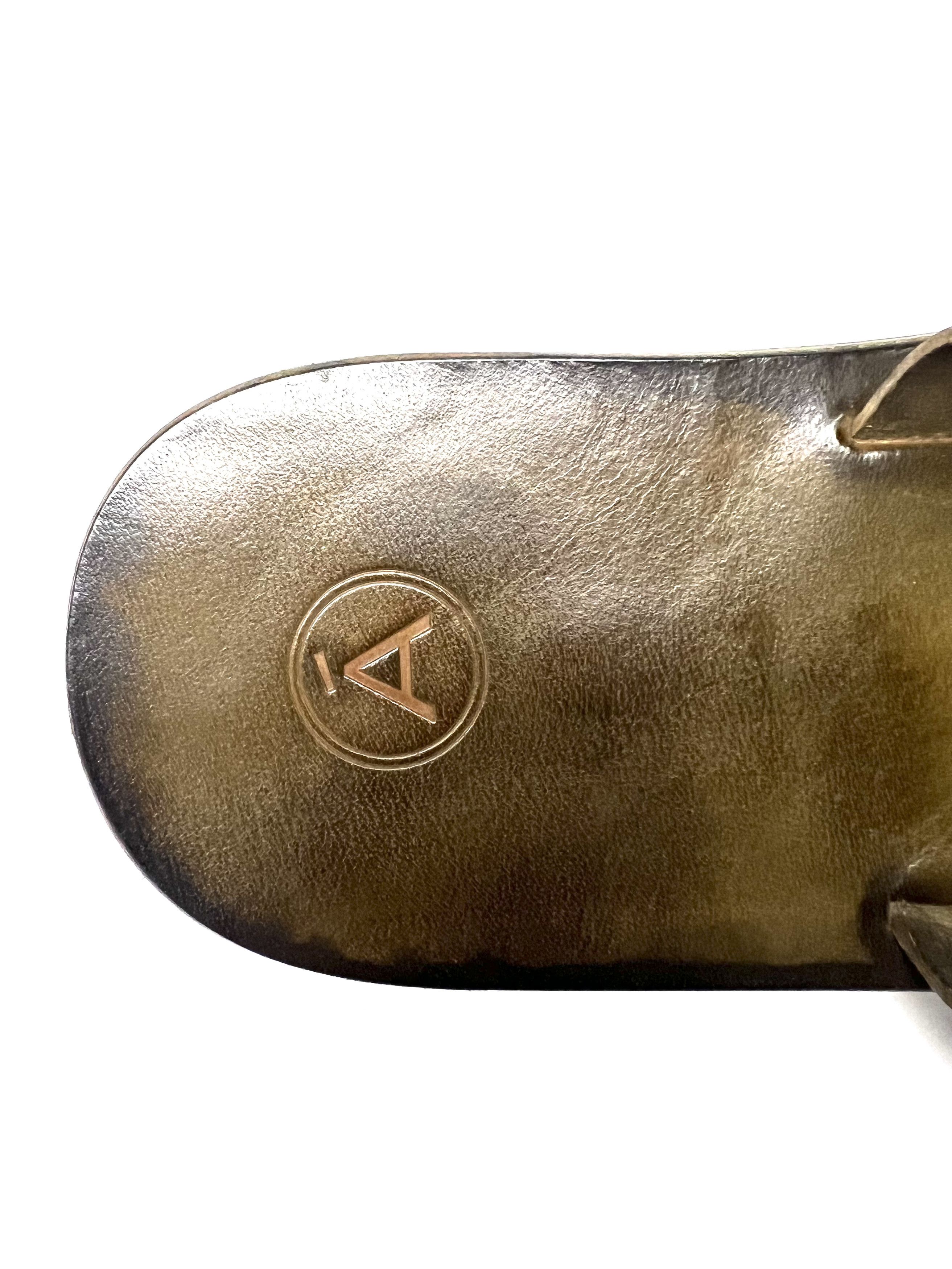 Other ALVARO GONZALEZ, MILITARY GREEN LEATHER HAND MADE, SLIDE Size US 11 / EU 44 - 20 Thumbnail