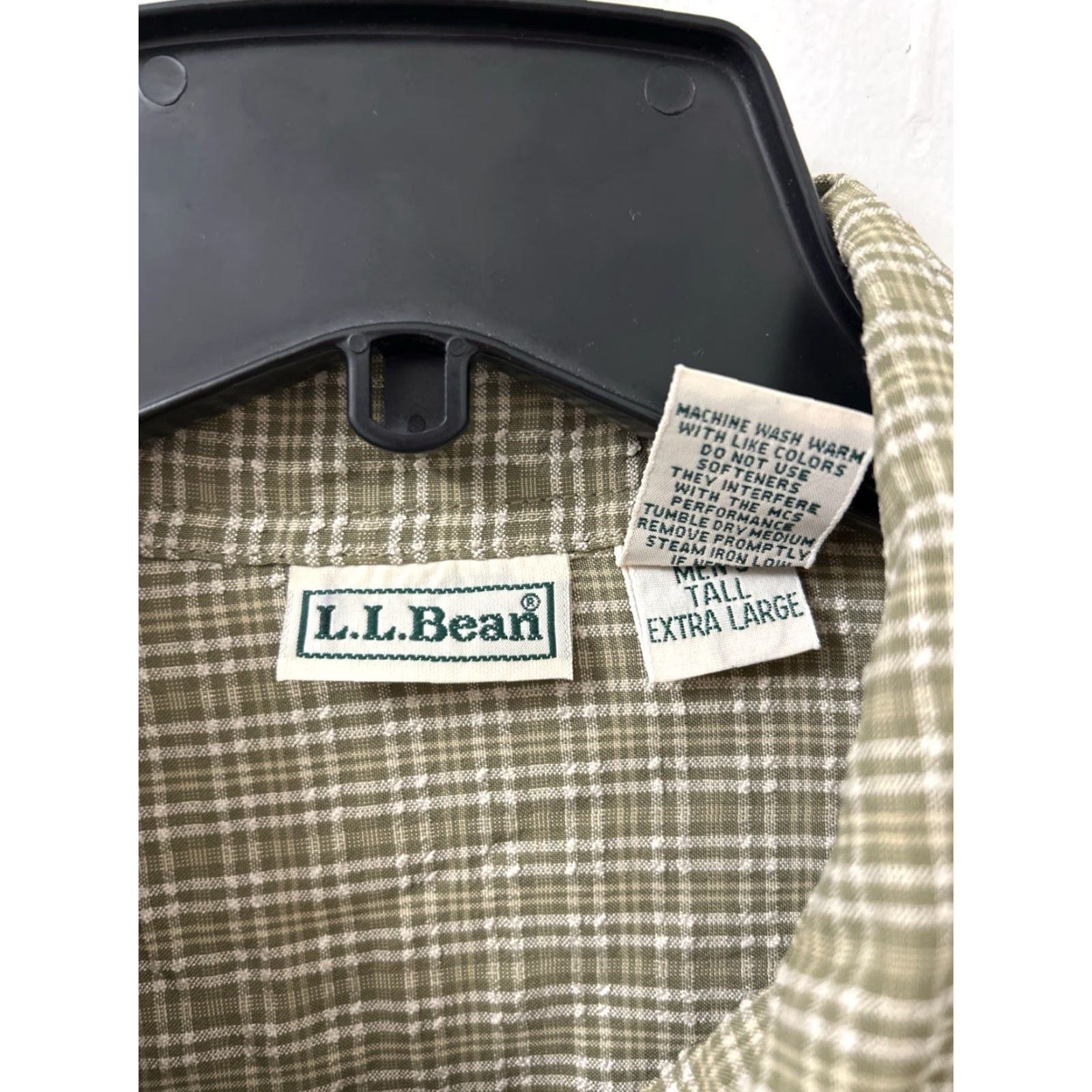 Vintage VINTAGE LL Bean Shirt Mens XL Green Plaid Button Down Pockets Outdoor L/S Knit? Size US XL / EU 56 / 4 - 6 Thumbnail