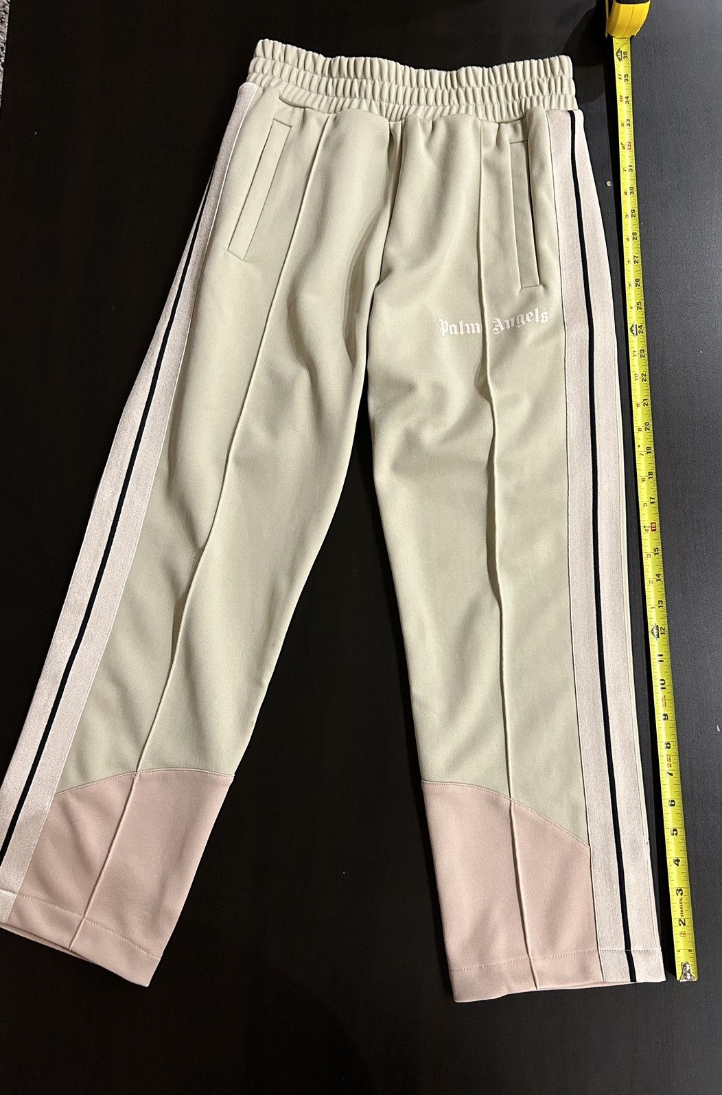Palm Angels Cream Side Stripe Logo Pant Size US 30 / EU 46 - 1 Thumbnail