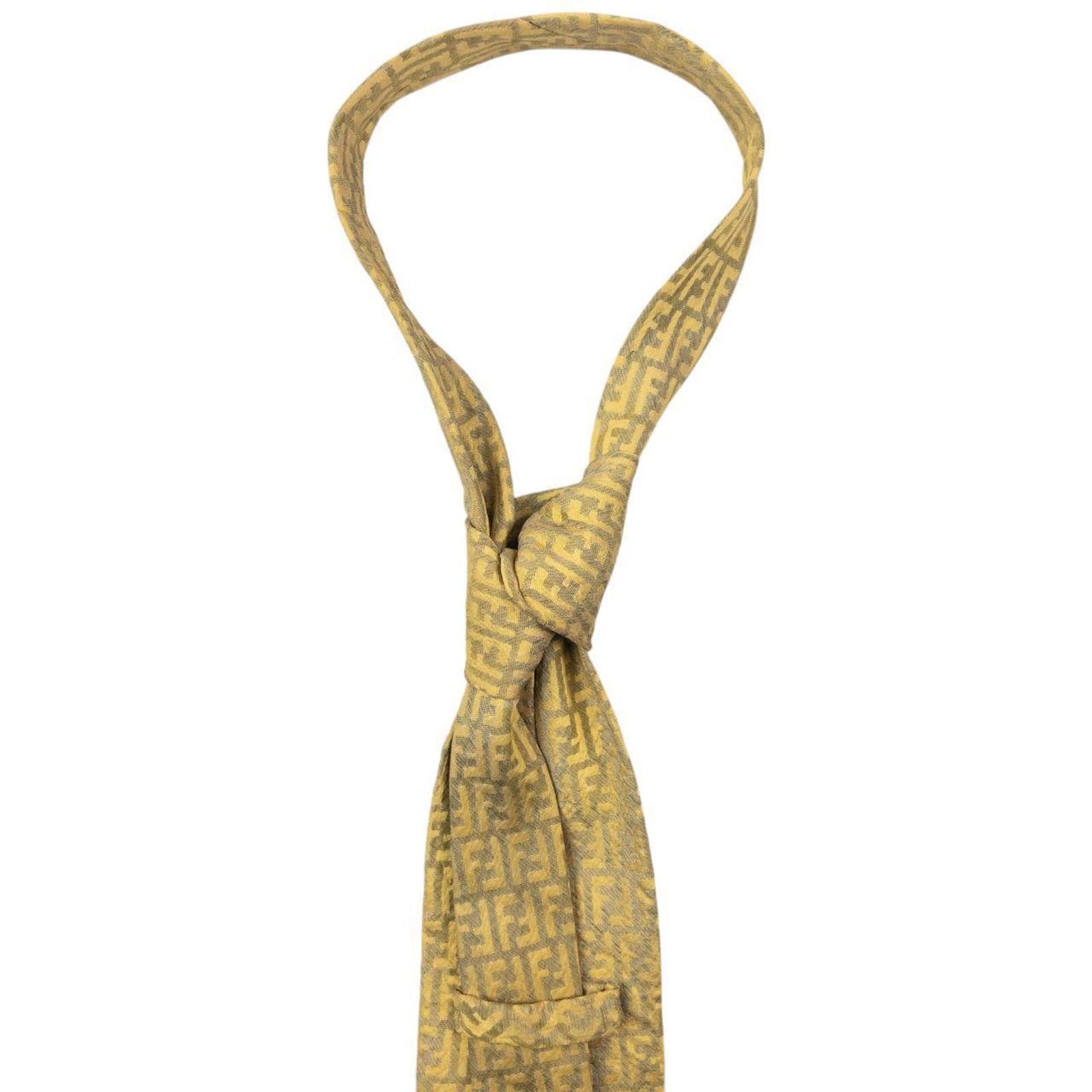 Fendi Vintage Fendi Monogram Silk Tie Size ONE SIZE - 3 Thumbnail